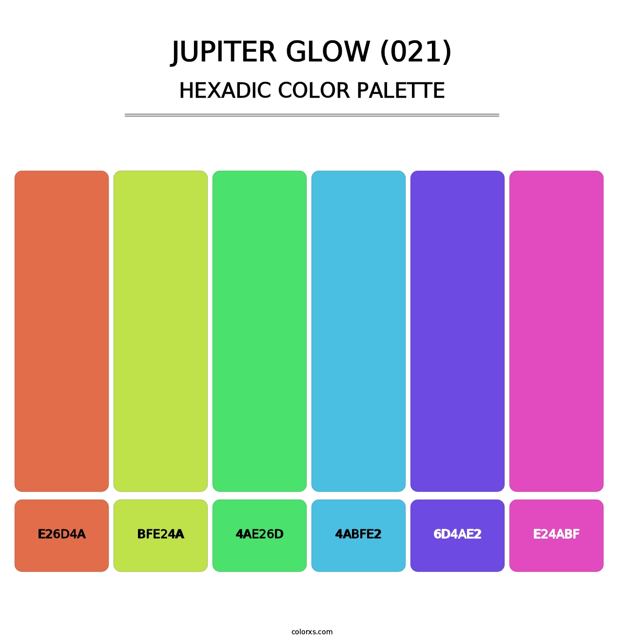 Jupiter Glow (021) - Hexadic Color Palette