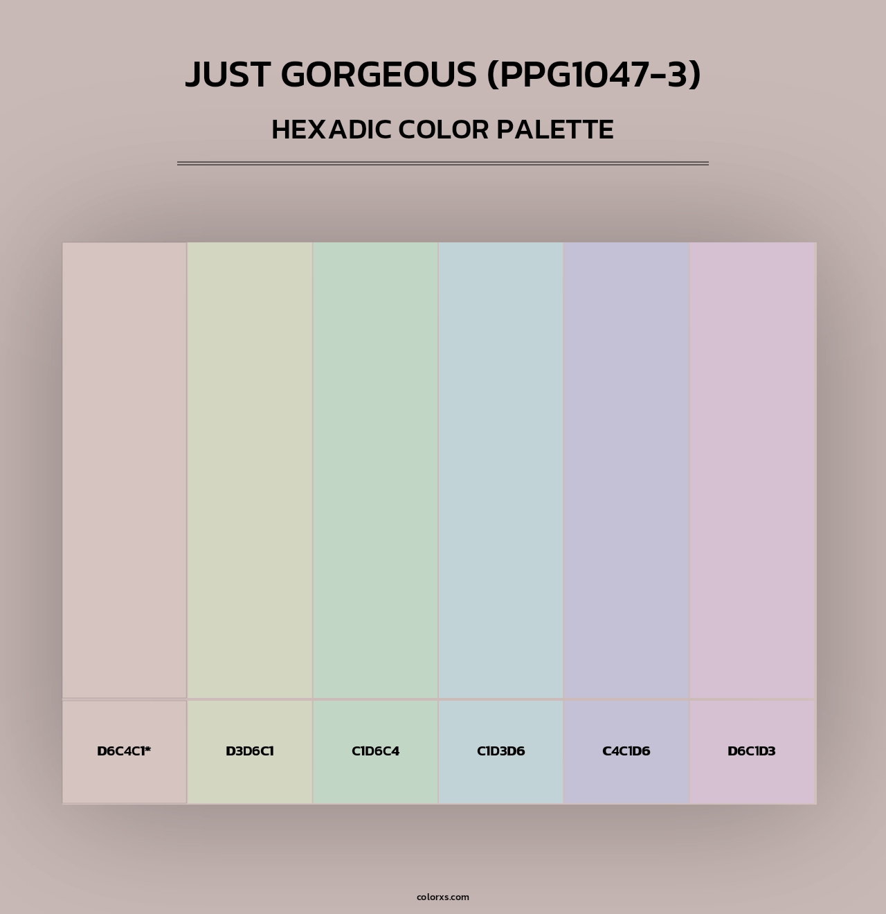 Just Gorgeous (PPG1047-3) - Hexadic Color Palette