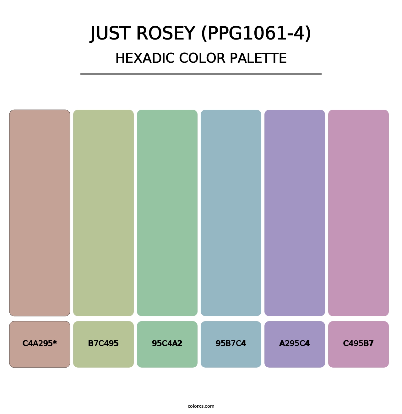 Just Rosey (PPG1061-4) - Hexadic Color Palette
