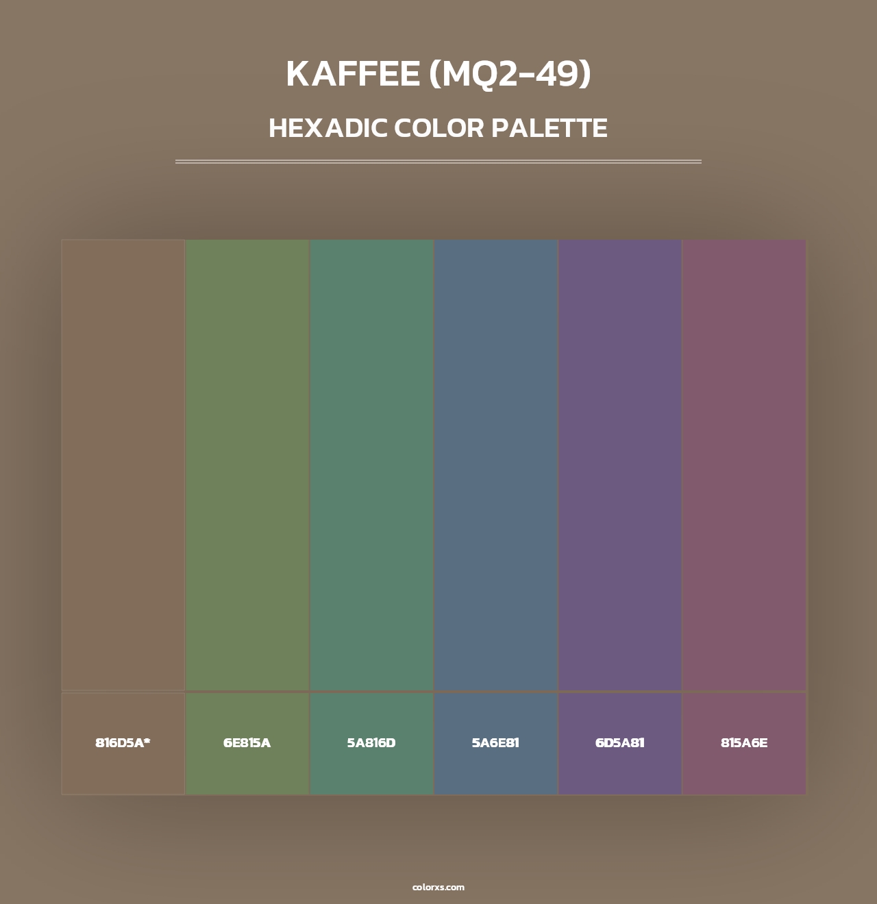 Kaffee (MQ2-49) - Hexadic Color Palette