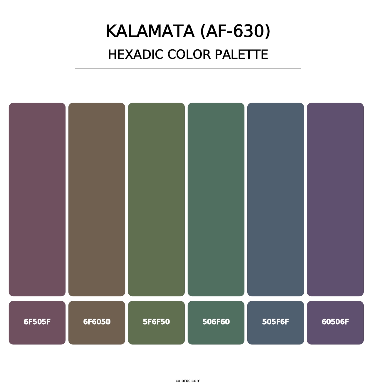 Kalamata (AF-630) - Hexadic Color Palette
