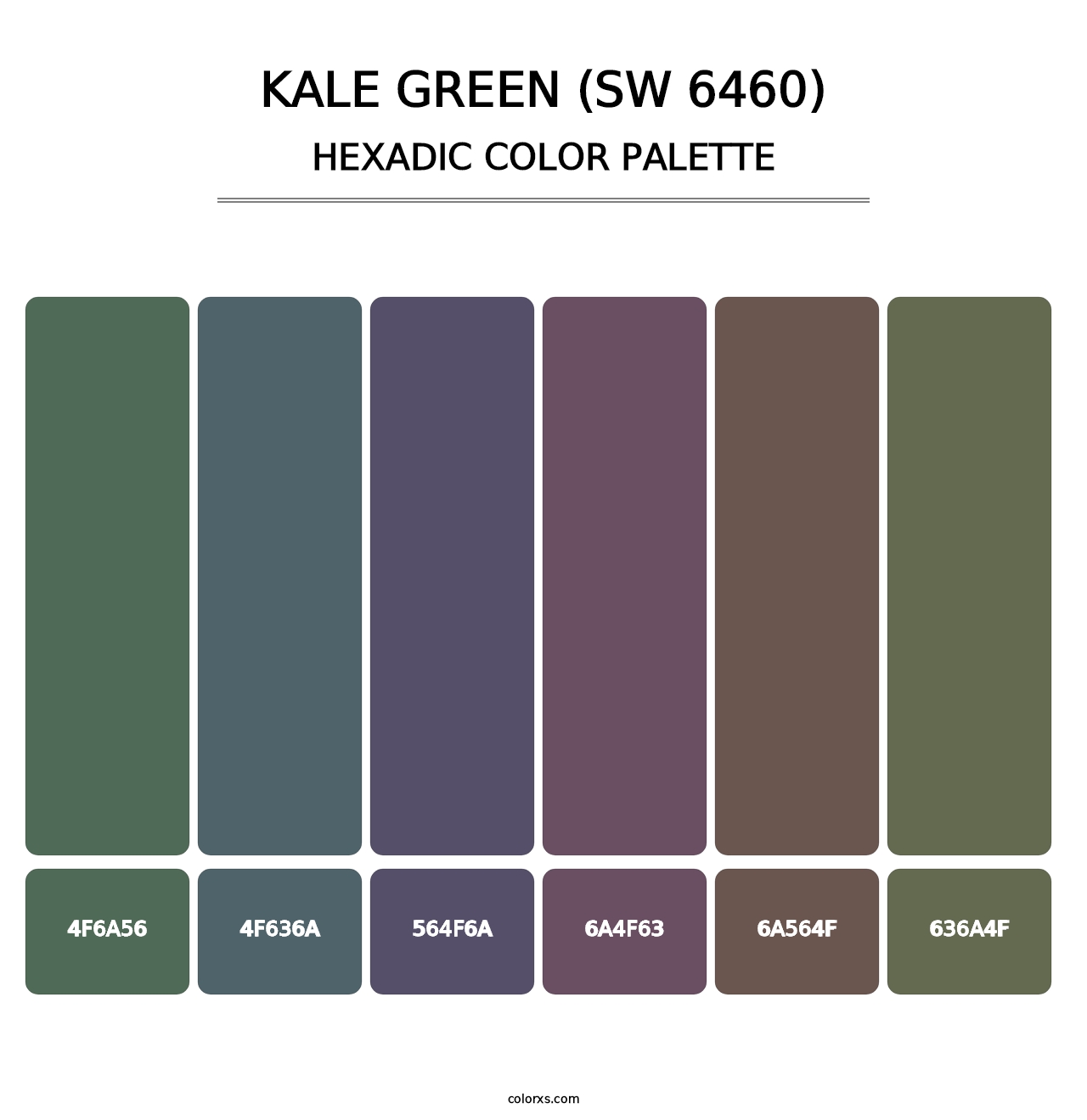 Kale Green (SW 6460) - Hexadic Color Palette