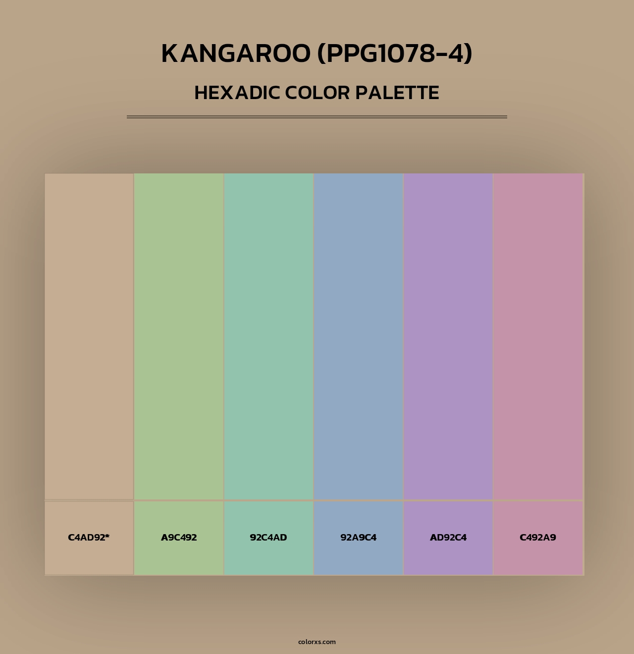 Kangaroo (PPG1078-4) - Hexadic Color Palette