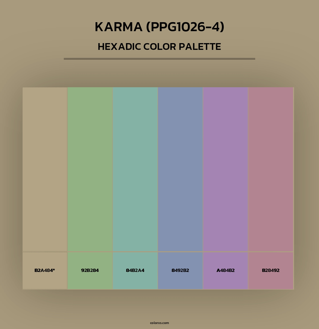 Karma (PPG1026-4) - Hexadic Color Palette