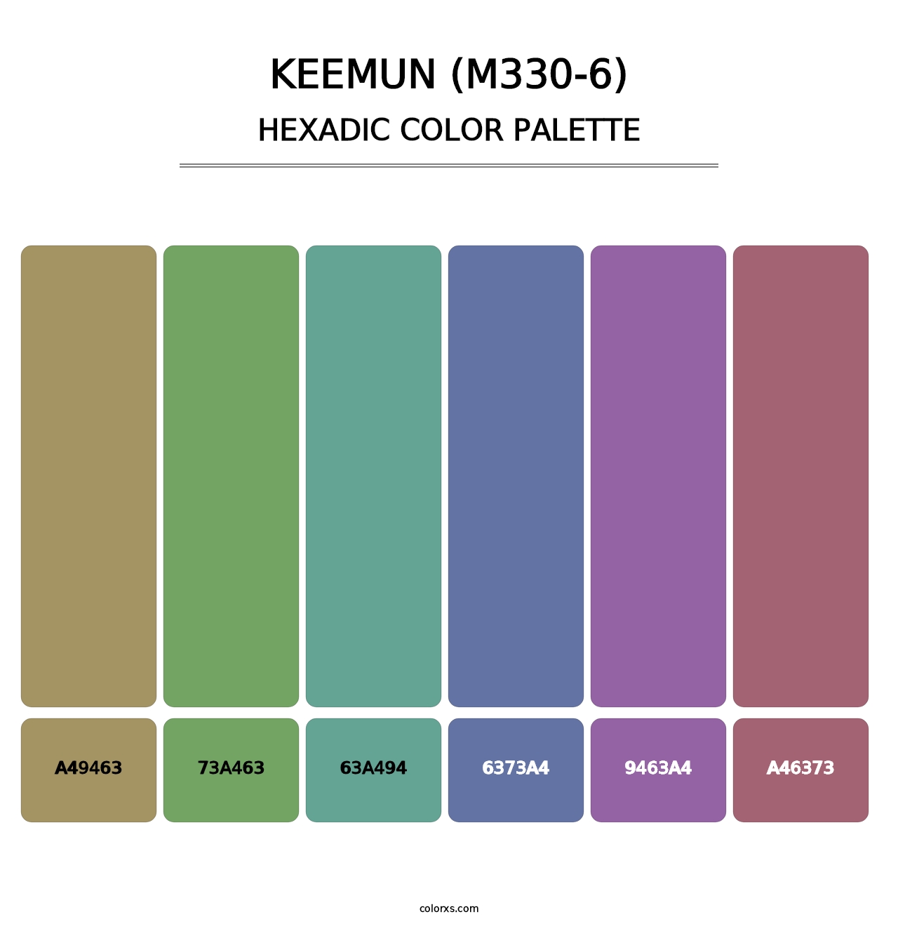 Keemun (M330-6) - Hexadic Color Palette