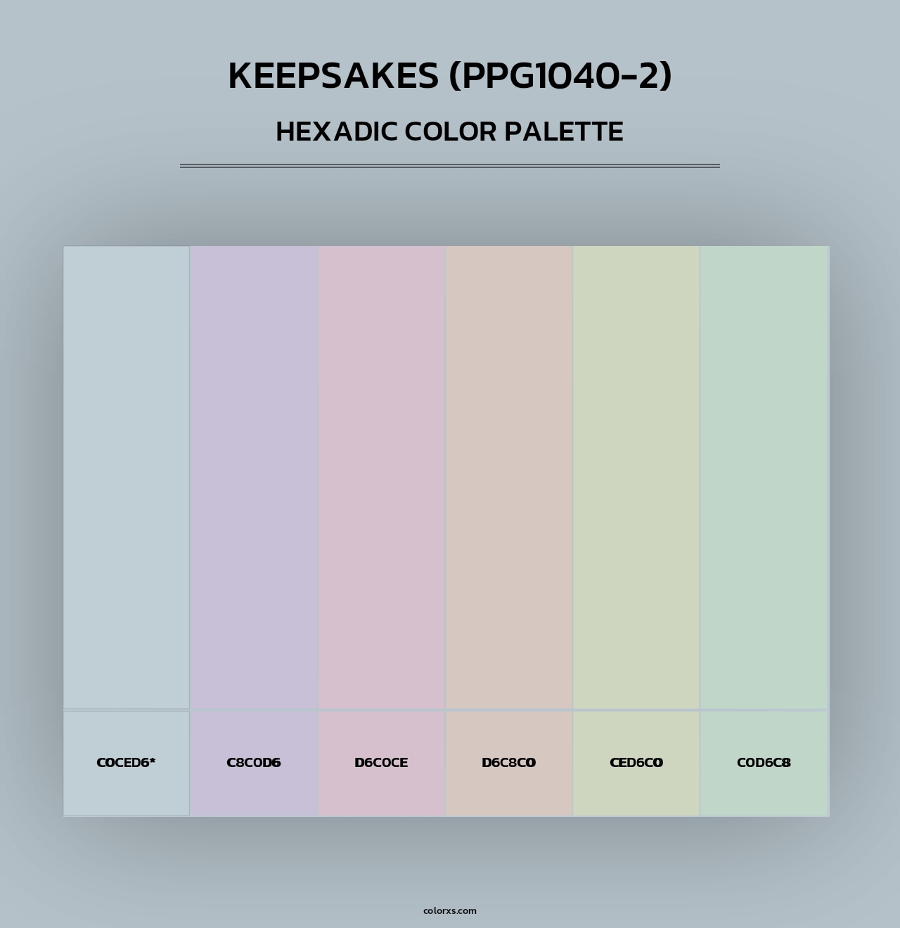 Keepsakes (PPG1040-2) - Hexadic Color Palette
