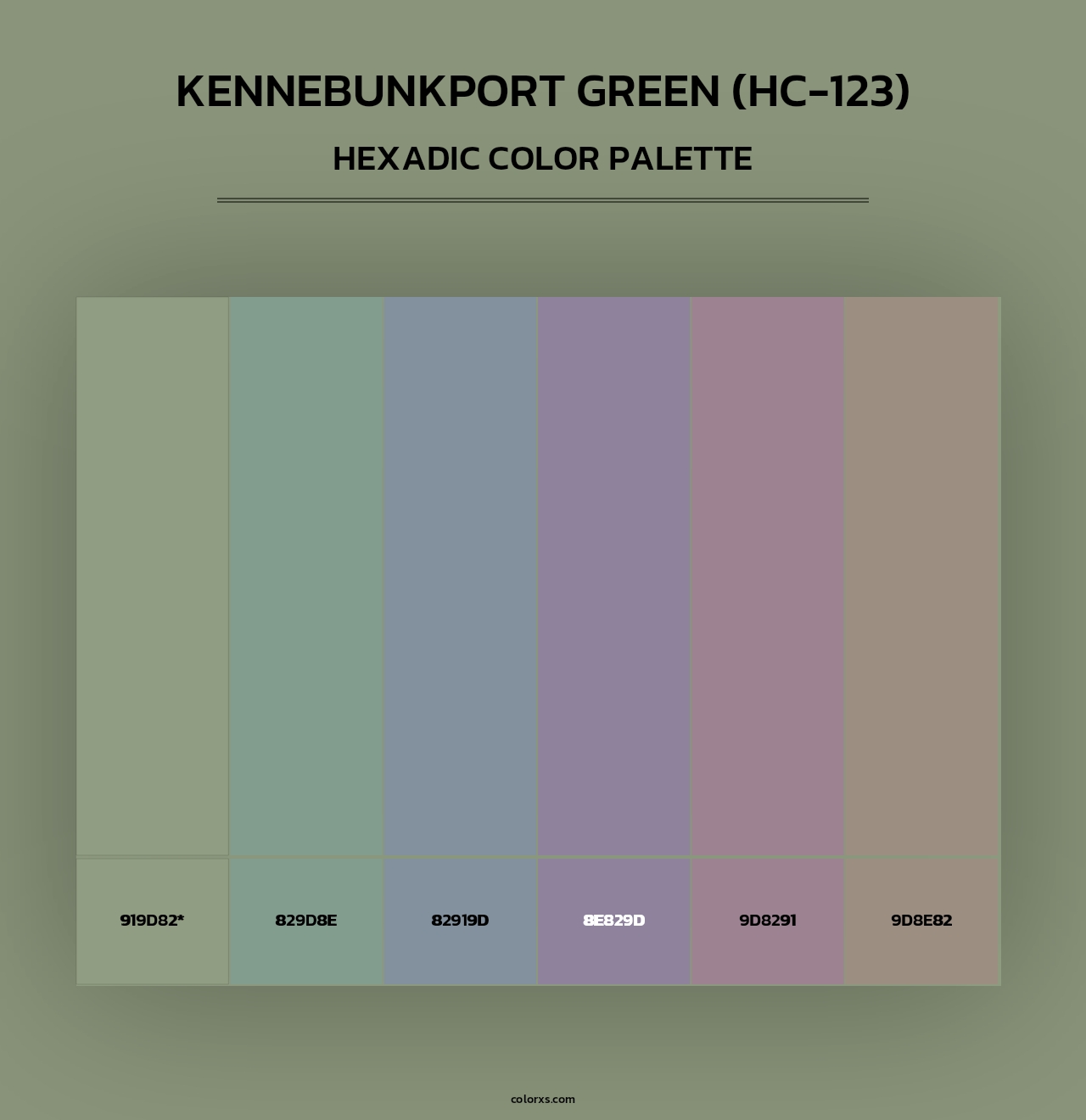 Kennebunkport Green (HC-123) - Hexadic Color Palette
