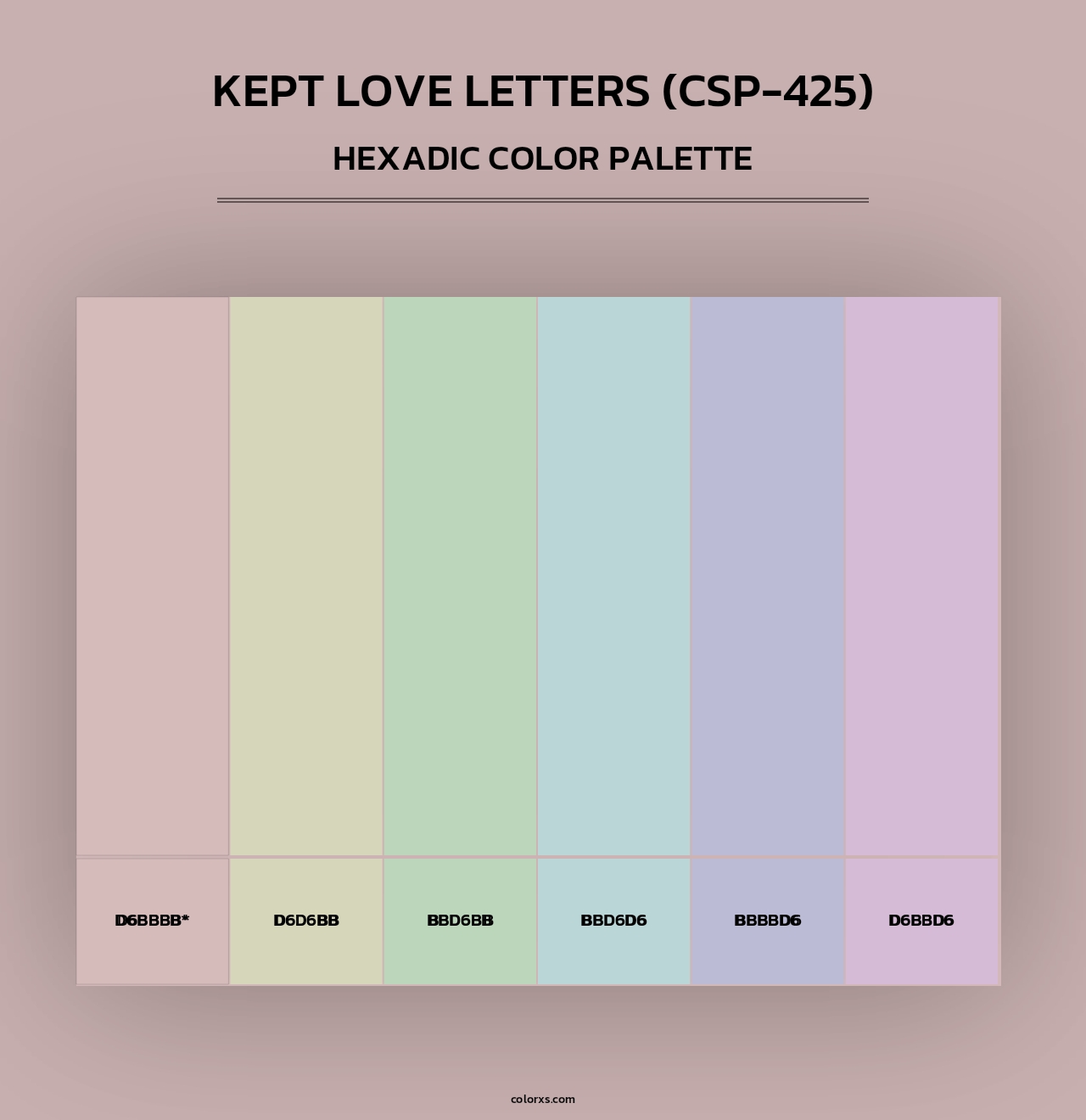 Kept Love Letters (CSP-425) - Hexadic Color Palette