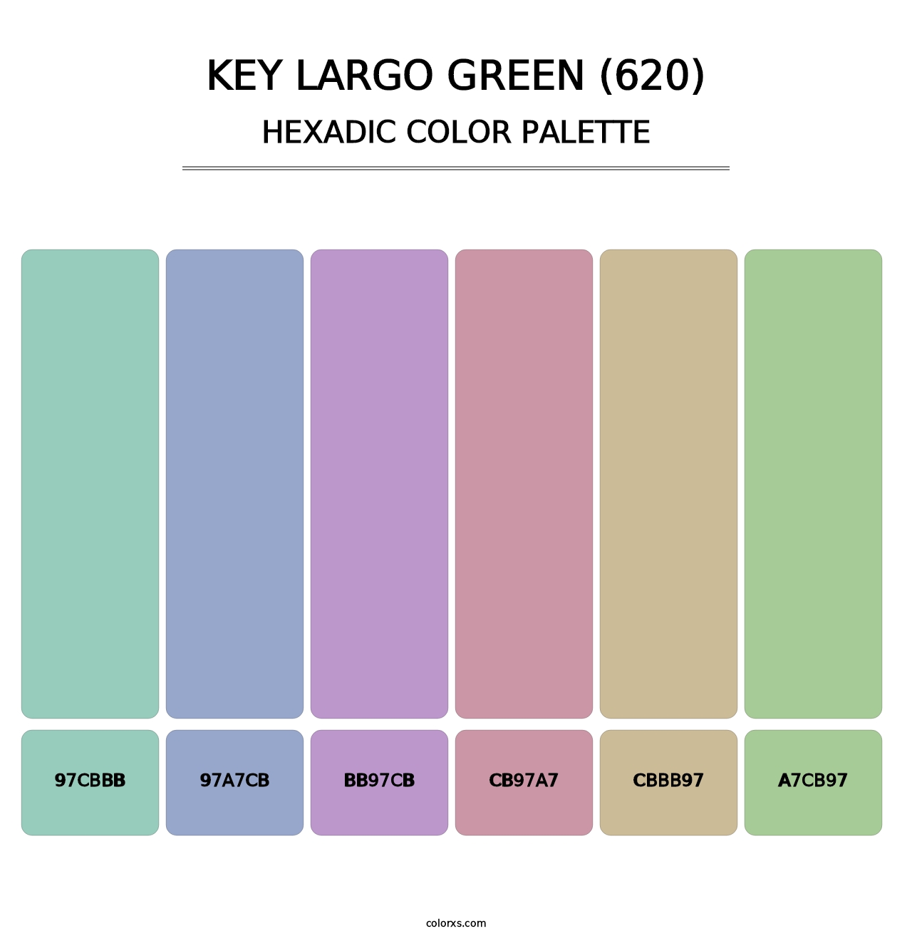 Key Largo Green (620) - Hexadic Color Palette