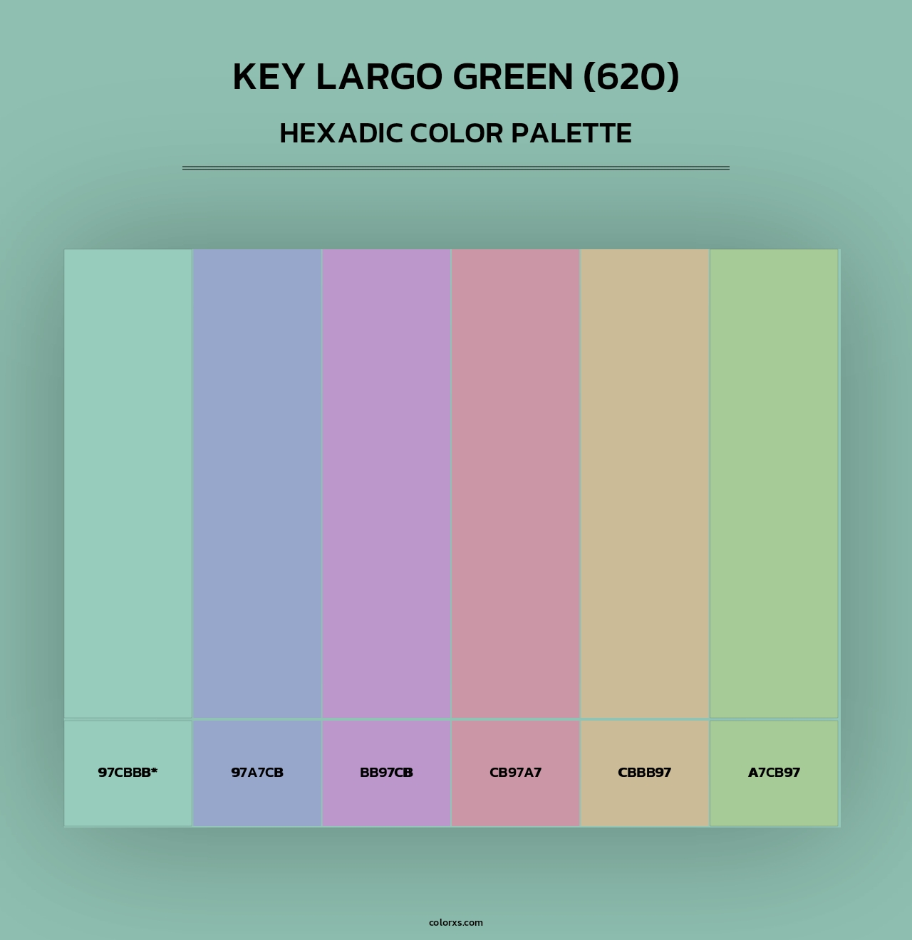 Key Largo Green (620) - Hexadic Color Palette