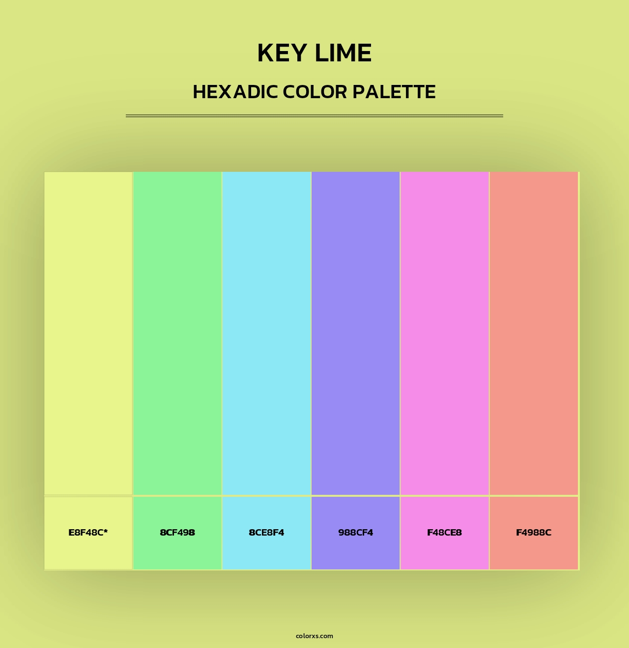 Key Lime - Hexadic Color Palette