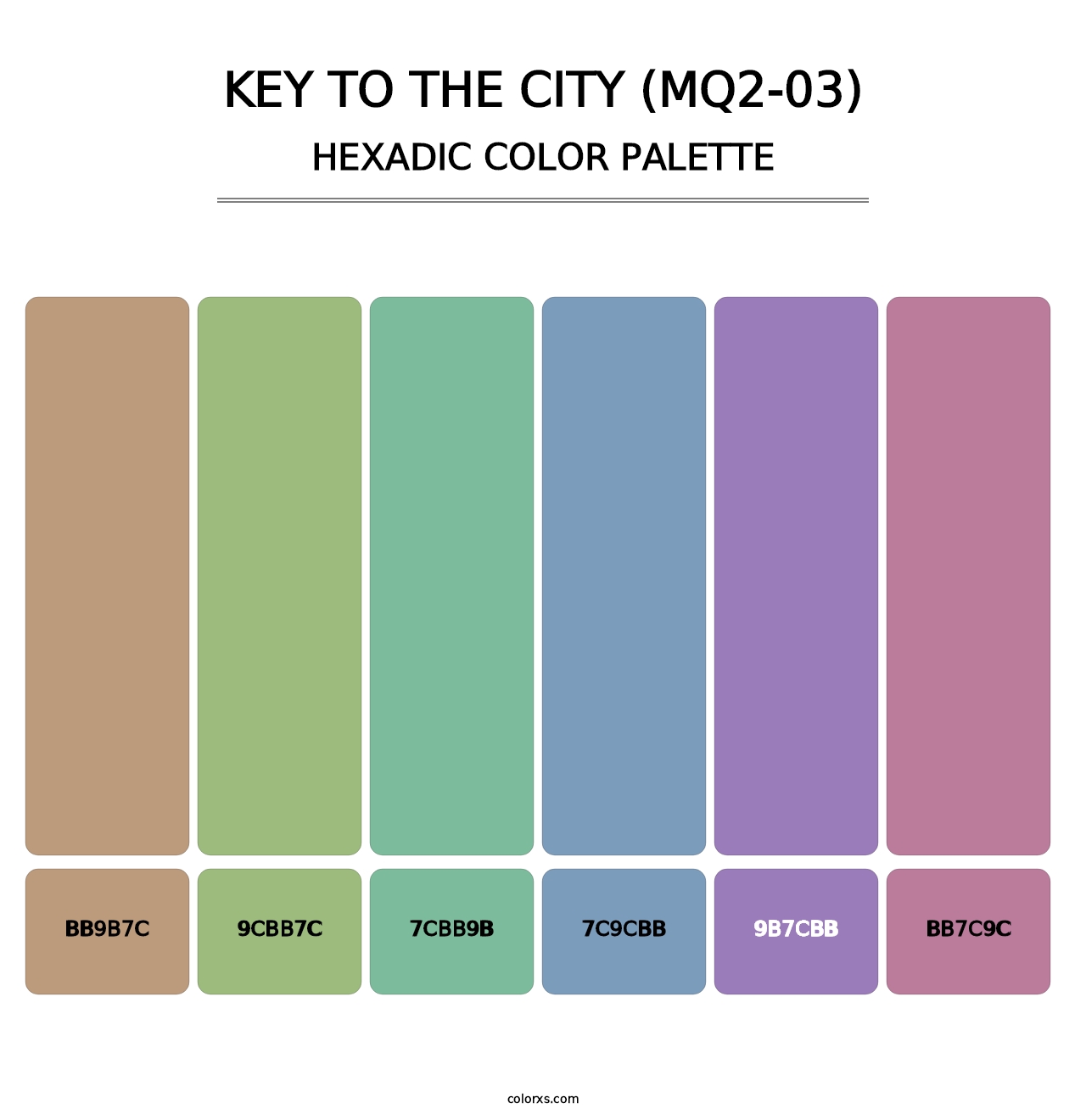 Key To The City (MQ2-03) - Hexadic Color Palette