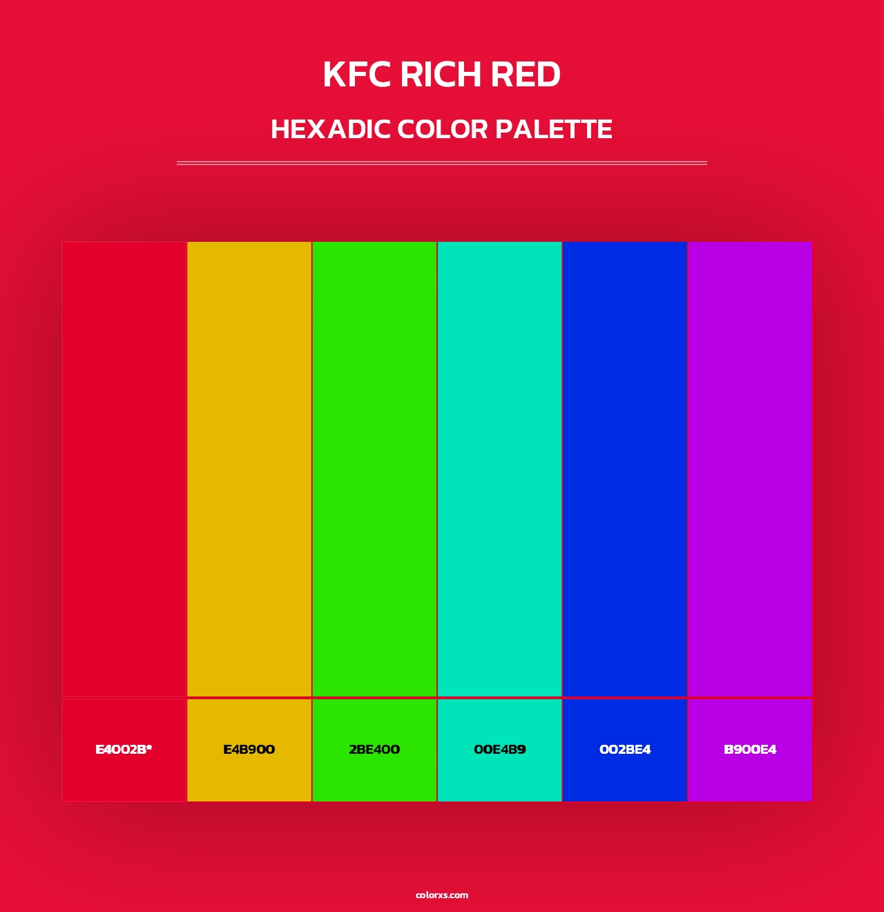 KFC Rich Red - Hexadic Color Palette