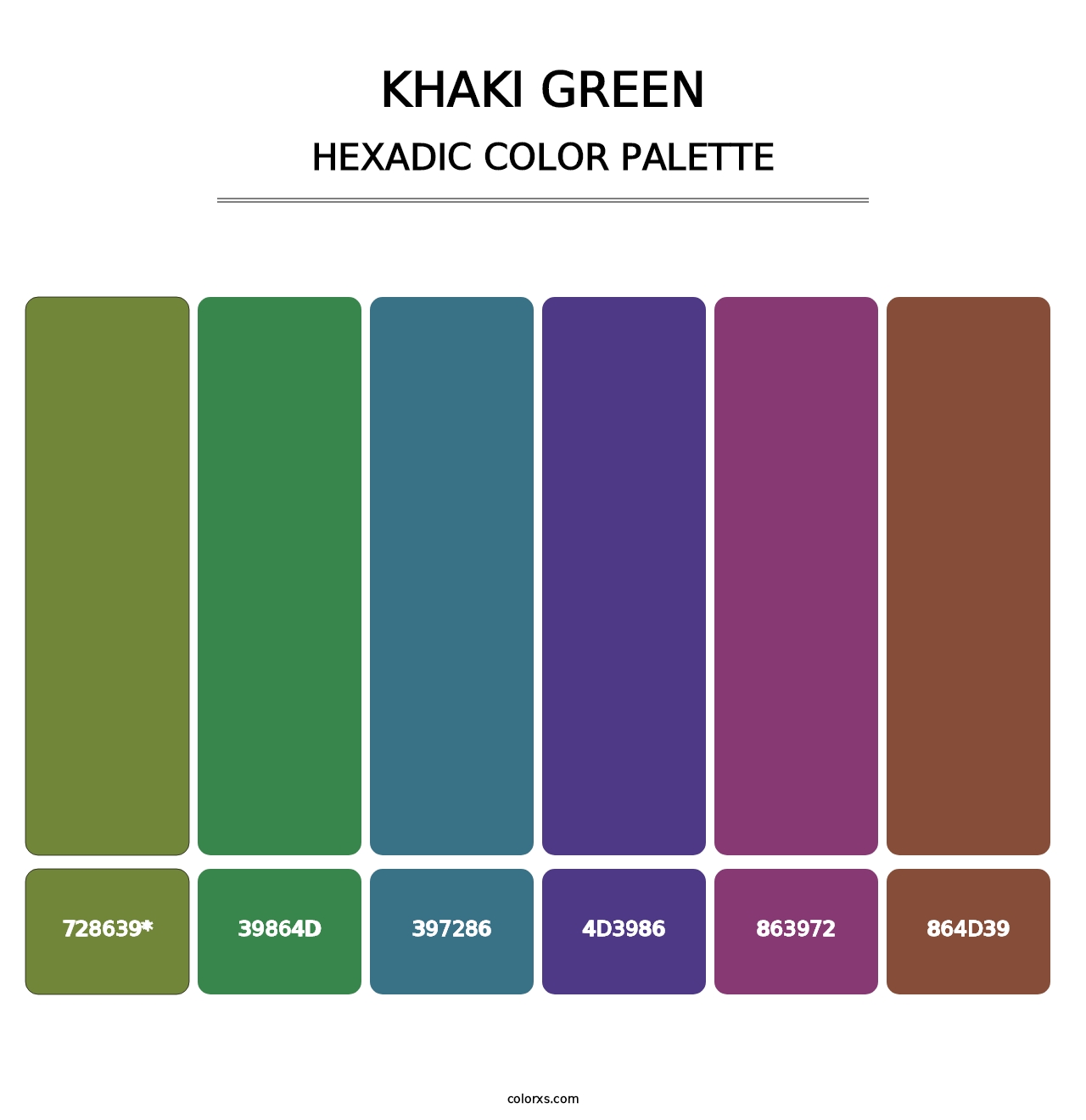 Khaki Green - Hexadic Color Palette
