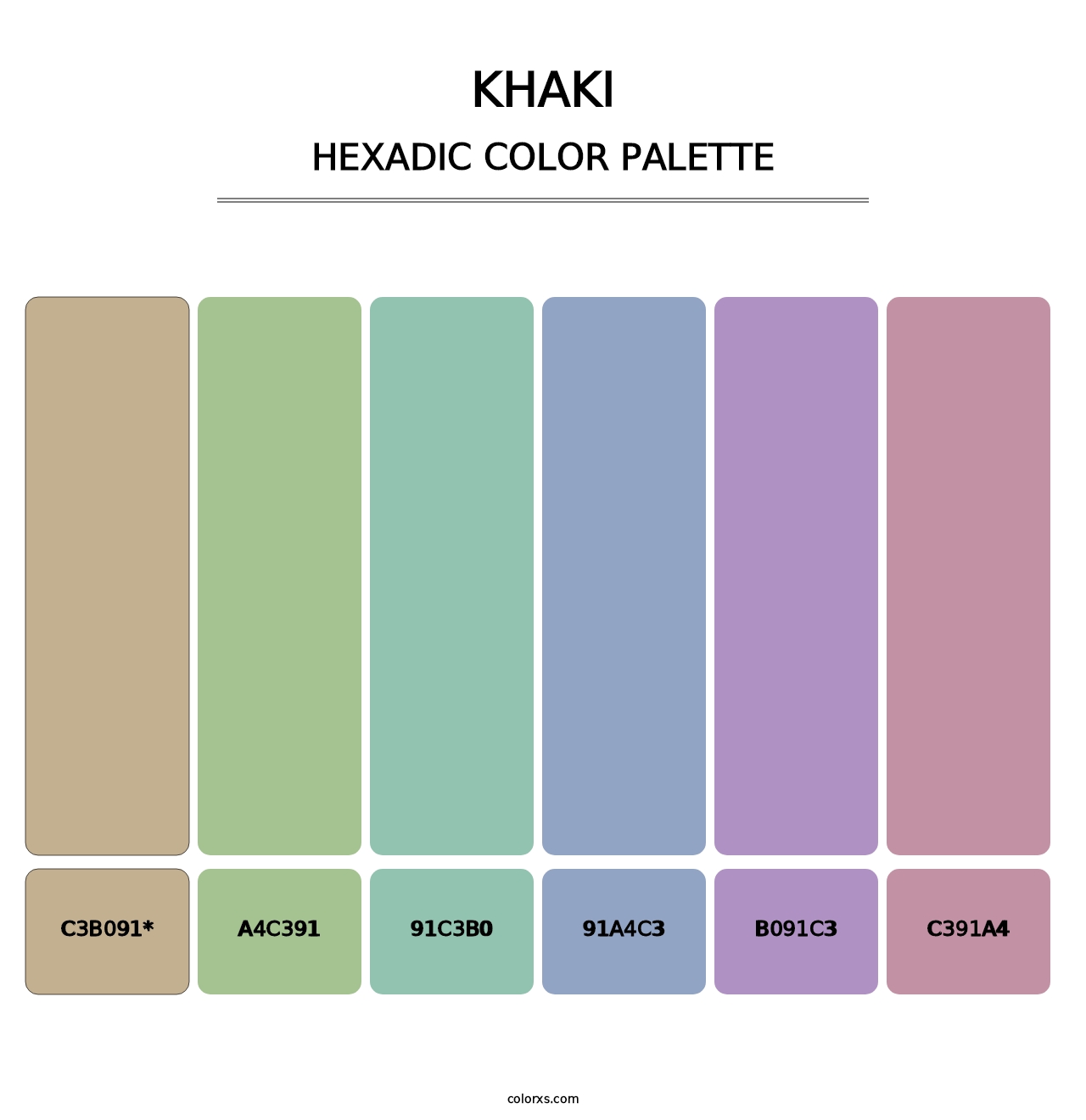 Khaki - Hexadic Color Palette