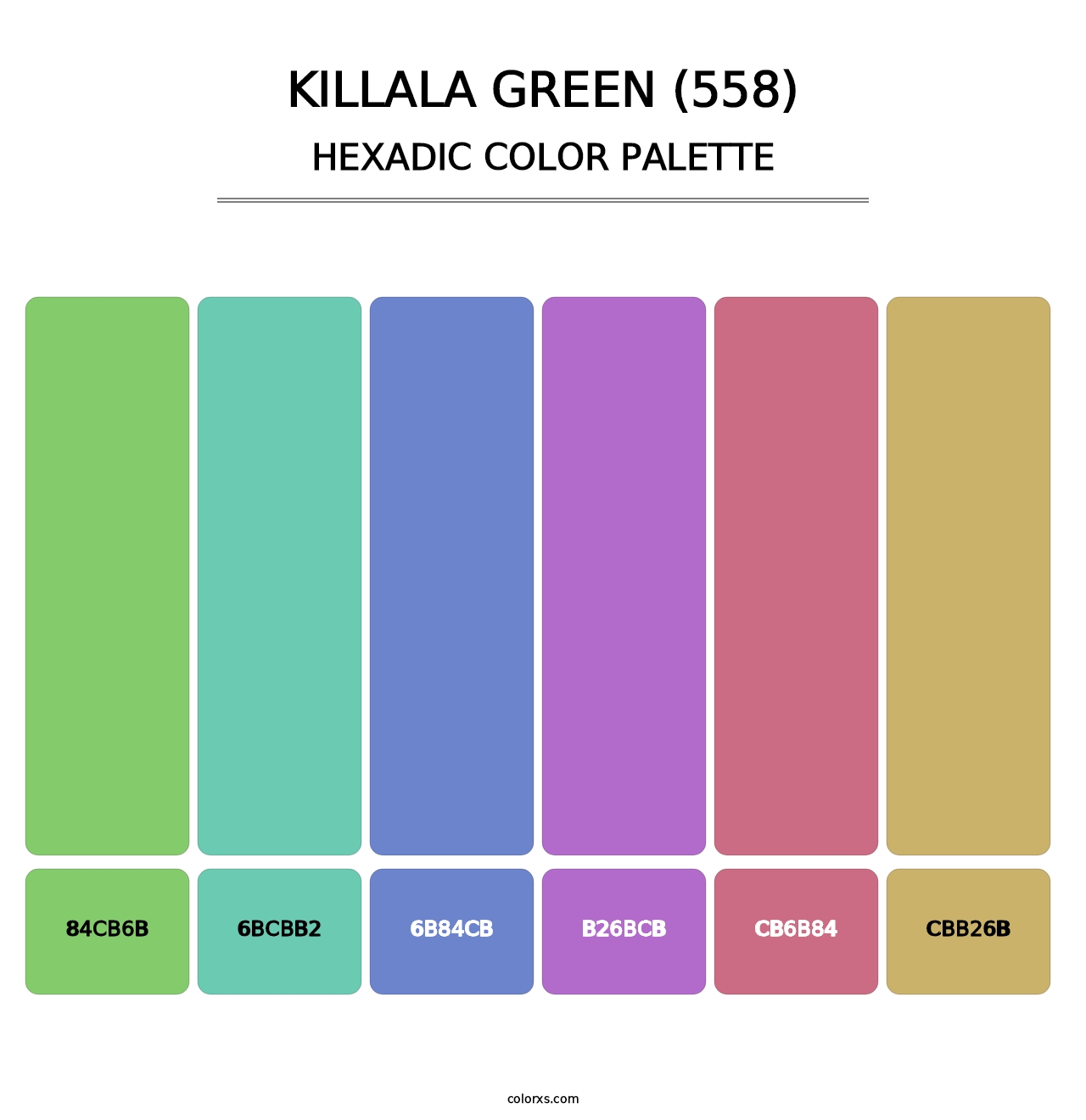 Killala Green (558) - Hexadic Color Palette