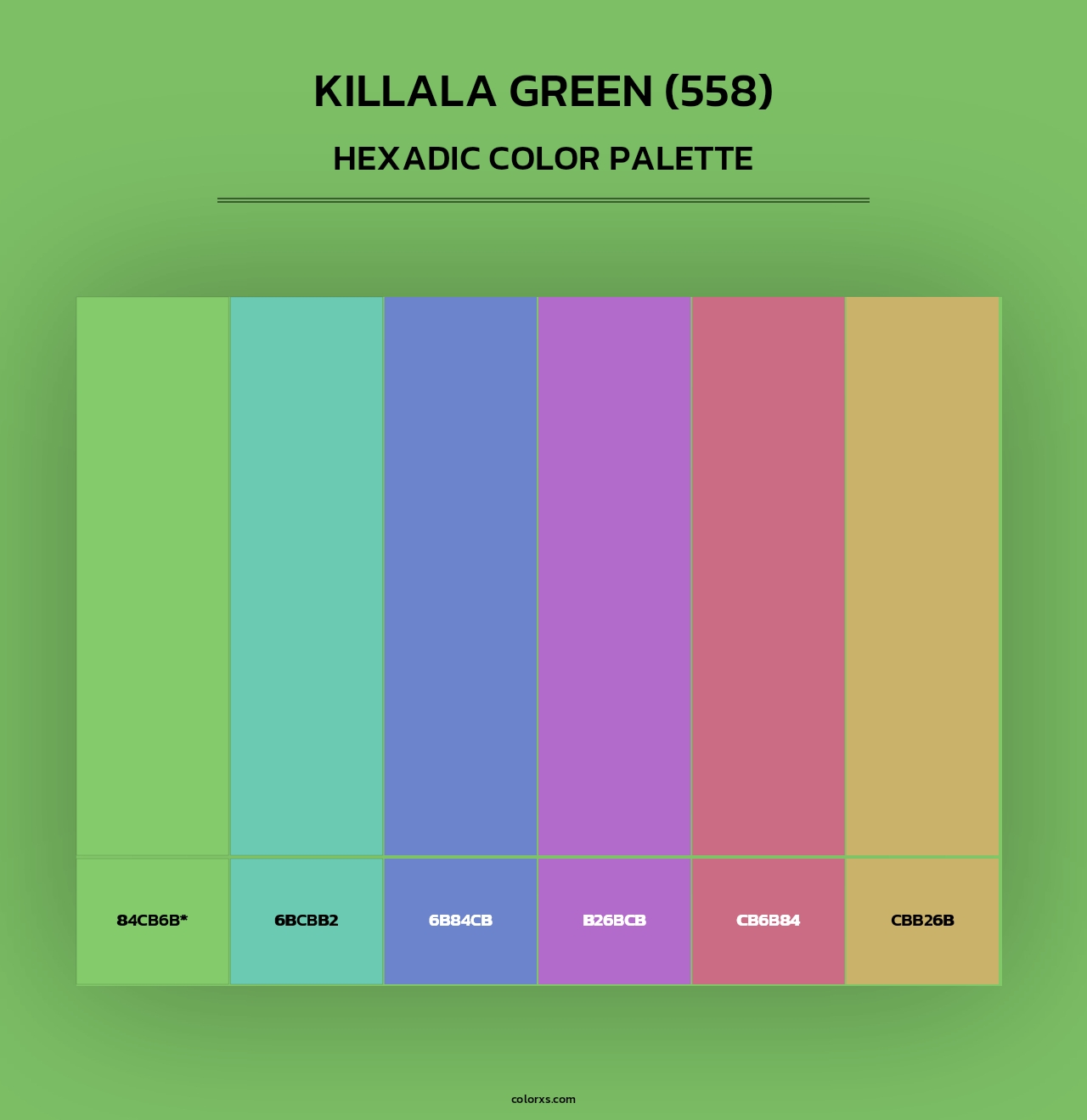 Killala Green (558) - Hexadic Color Palette