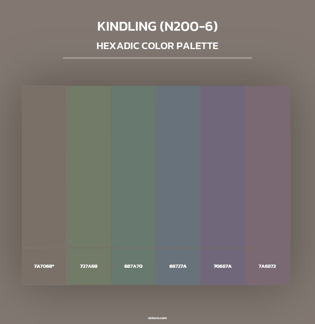 Kindling (N200-6) - Hexadic Color Palette