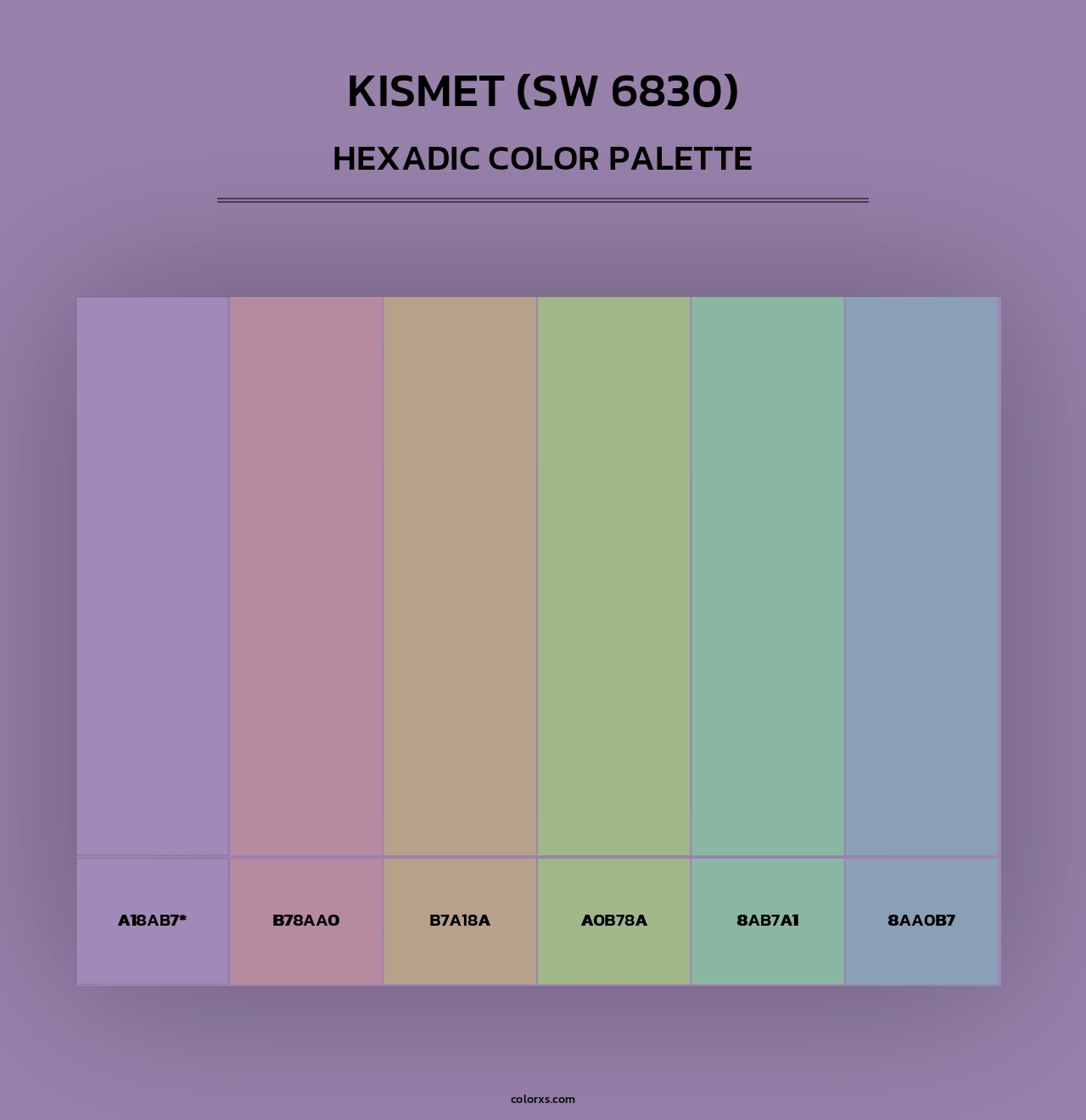 Kismet (SW 6830) - Hexadic Color Palette