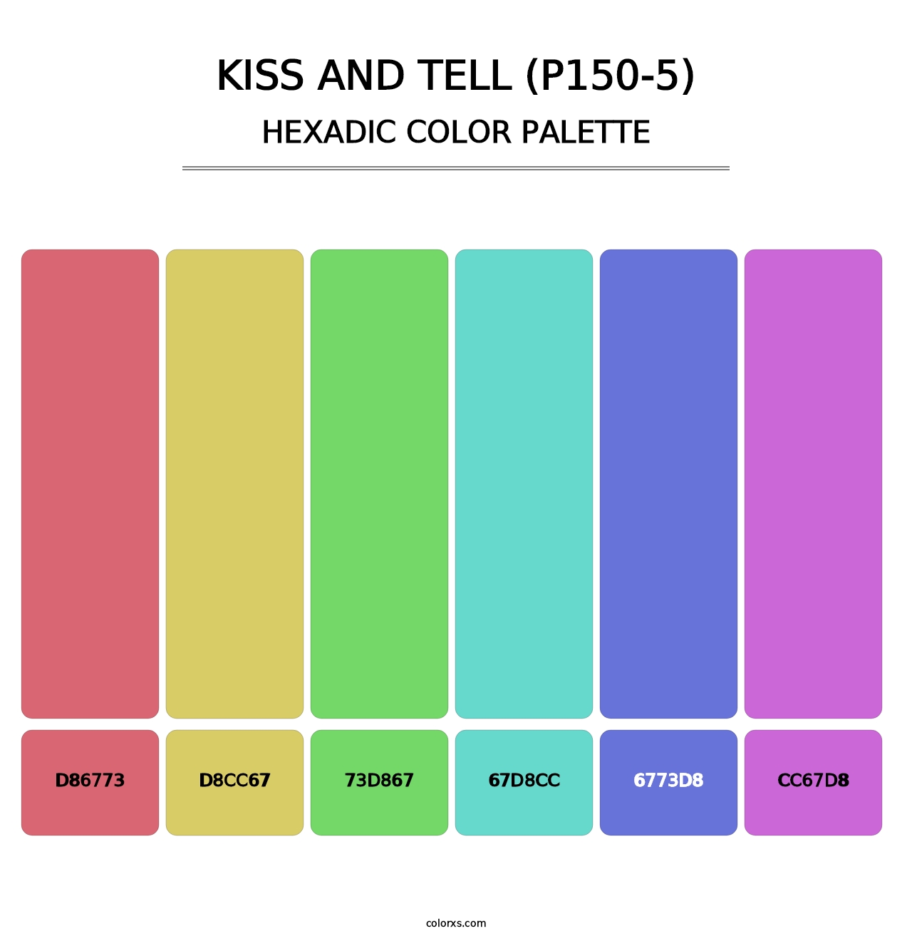 Kiss And Tell (P150-5) - Hexadic Color Palette