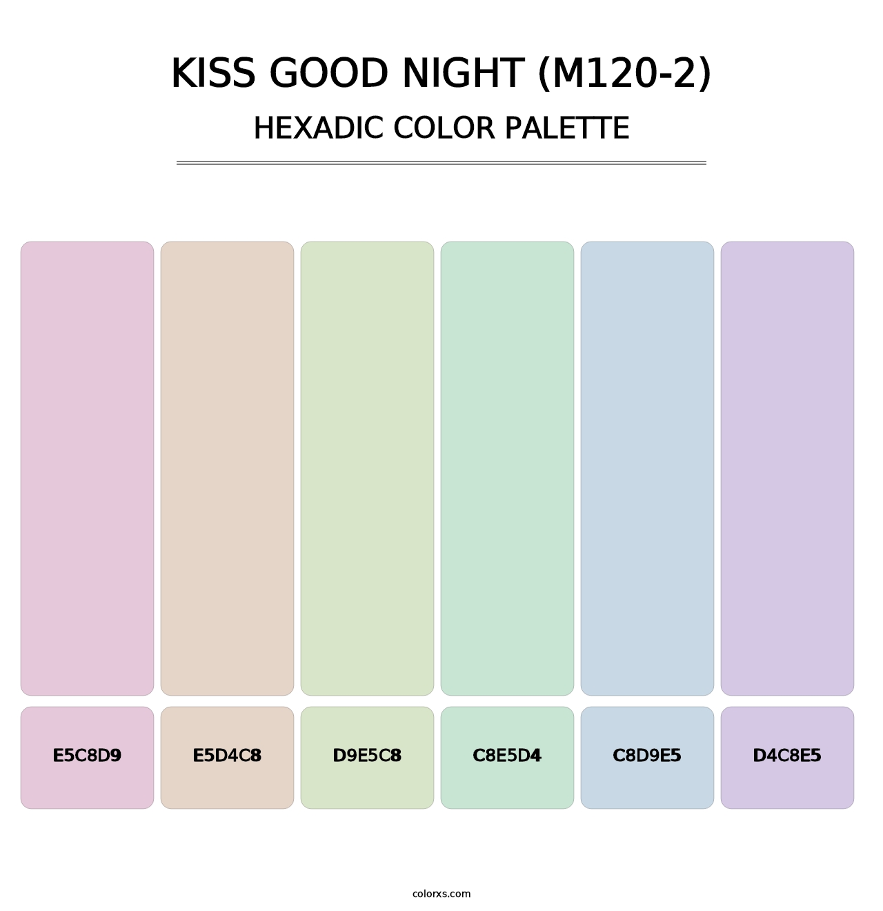 Kiss Good Night (M120-2) - Hexadic Color Palette