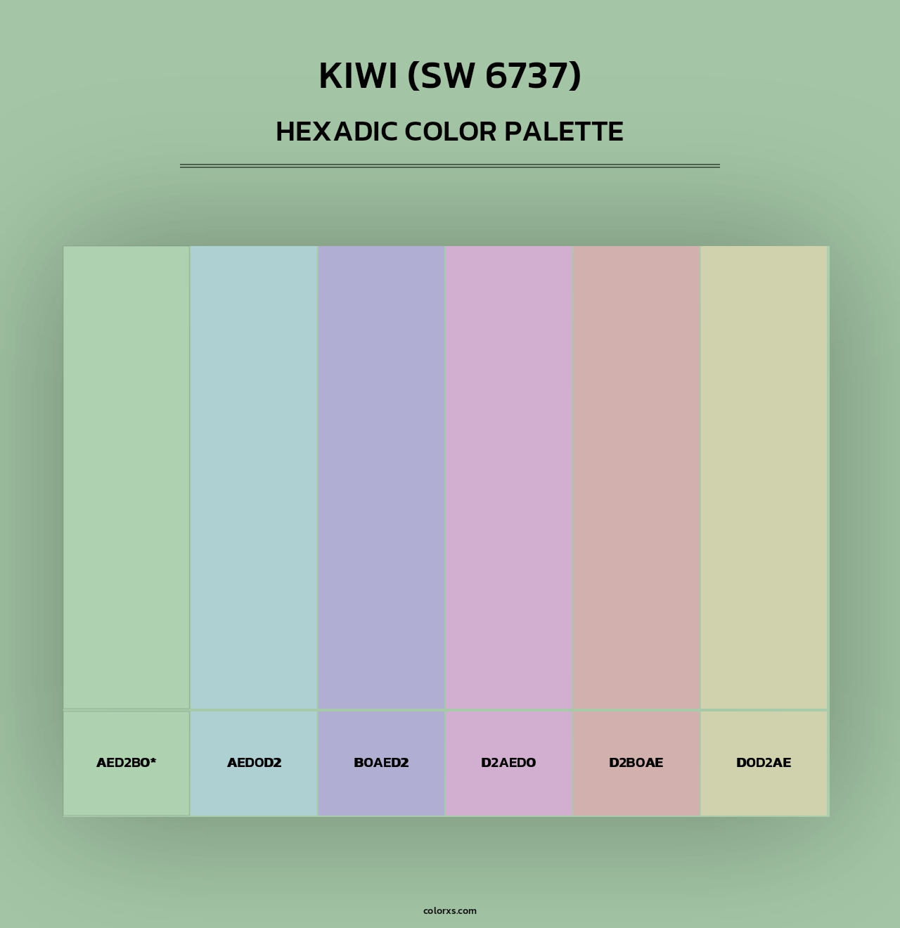 Kiwi (SW 6737) - Hexadic Color Palette