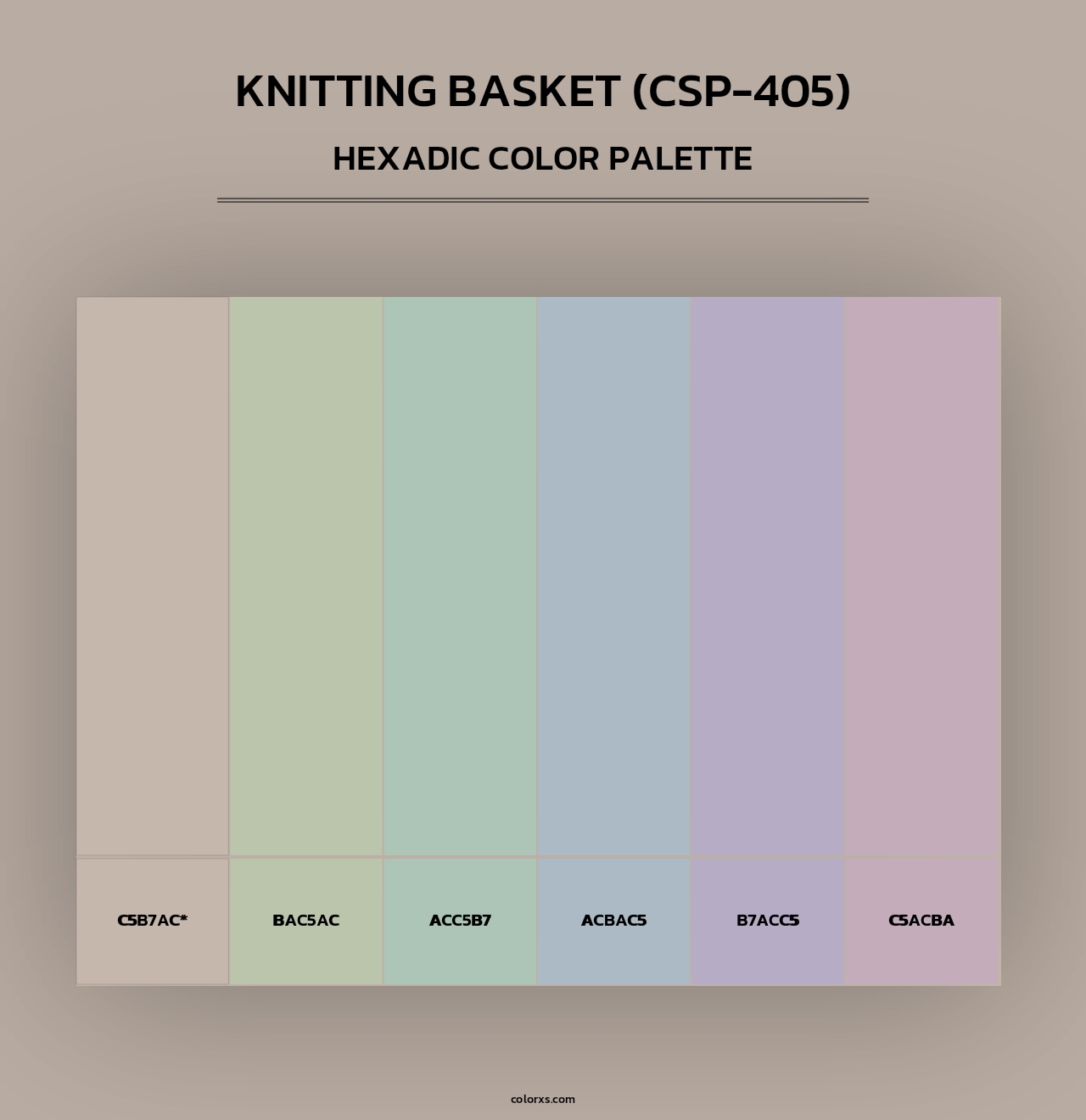 Knitting Basket (CSP-405) - Hexadic Color Palette