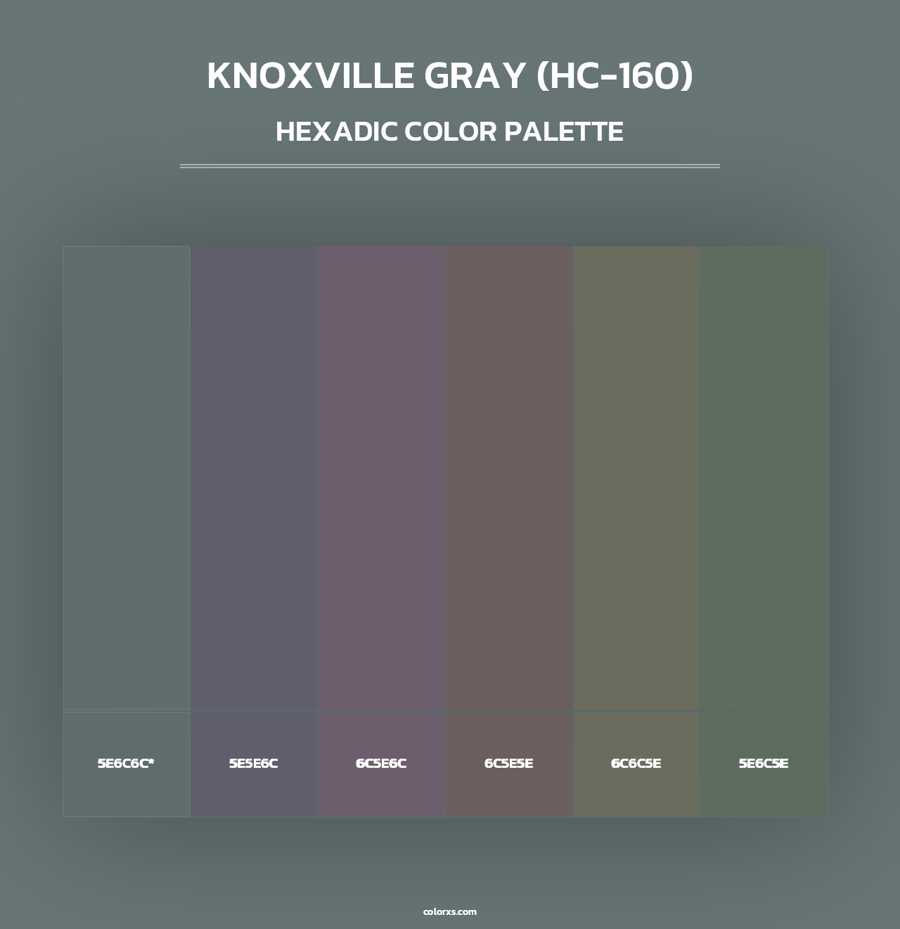 Knoxville Gray (HC-160) - Hexadic Color Palette