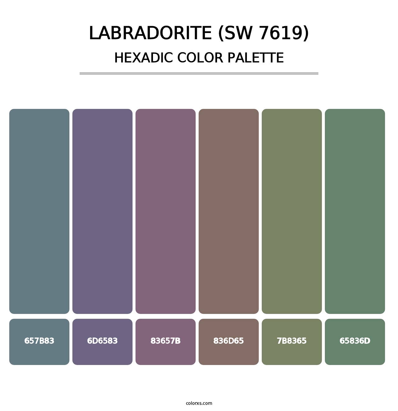 Labradorite (SW 7619) - Hexadic Color Palette