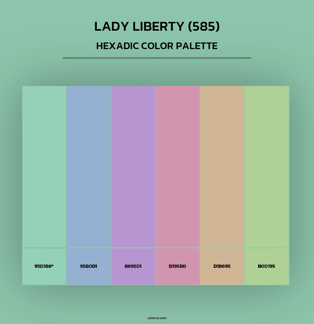 Lady Liberty (585) - Hexadic Color Palette