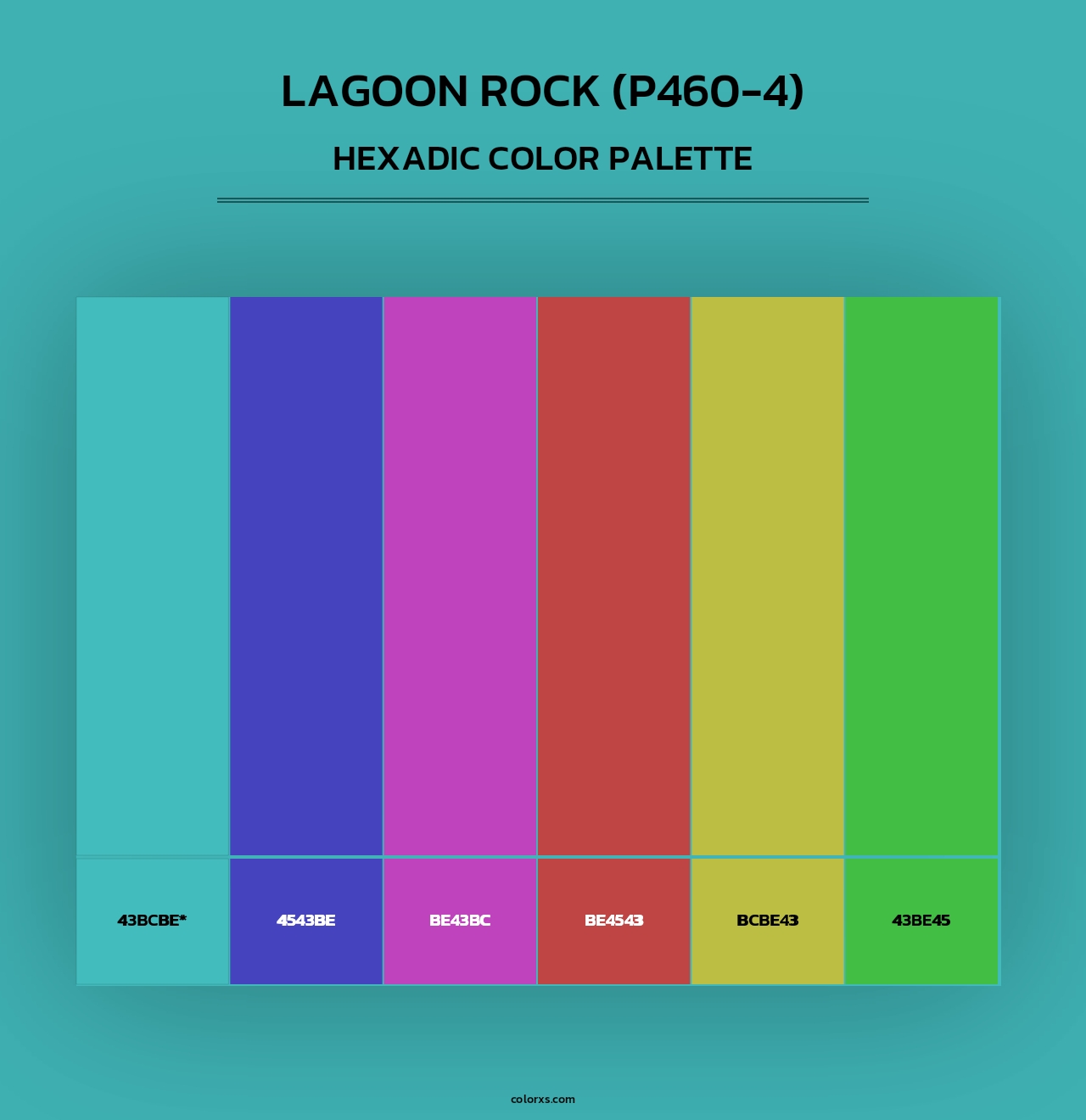 Lagoon Rock (P460-4) - Hexadic Color Palette