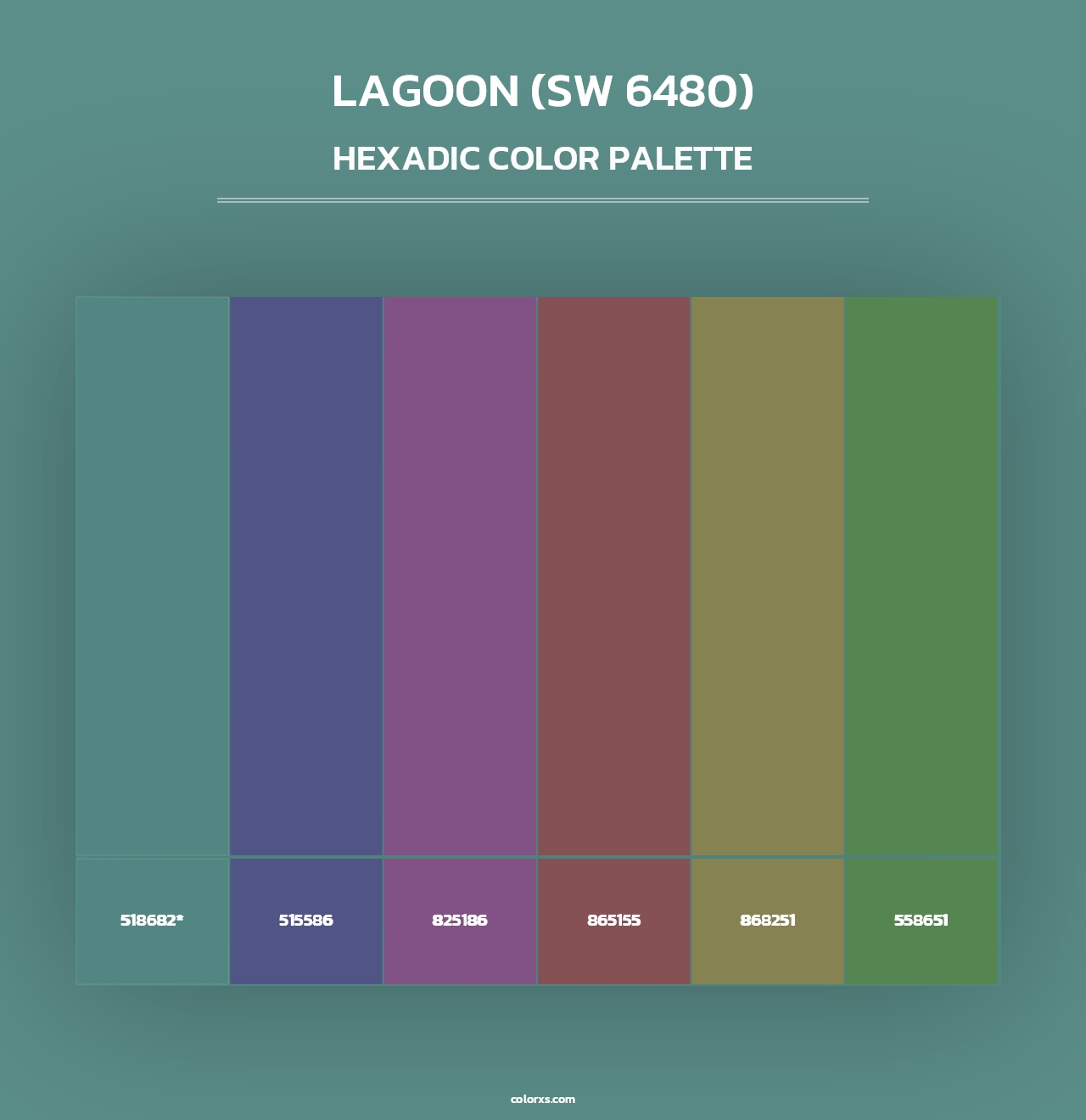 Lagoon (SW 6480) - Hexadic Color Palette
