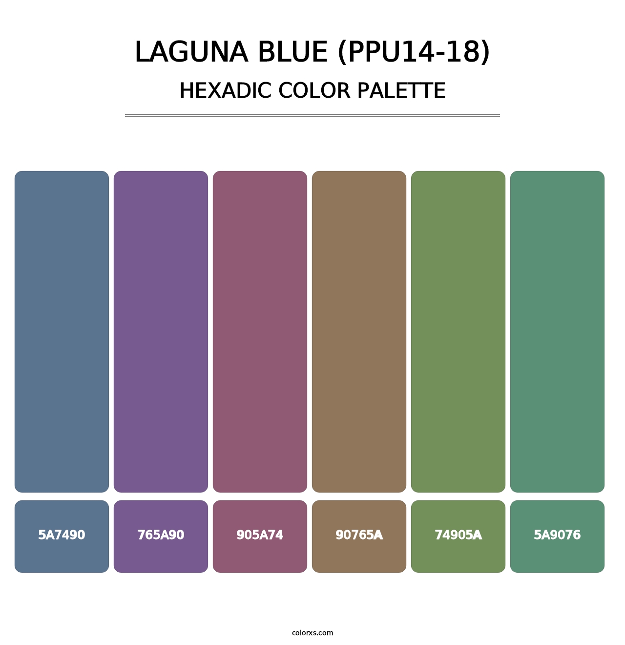 Laguna Blue (PPU14-18) - Hexadic Color Palette