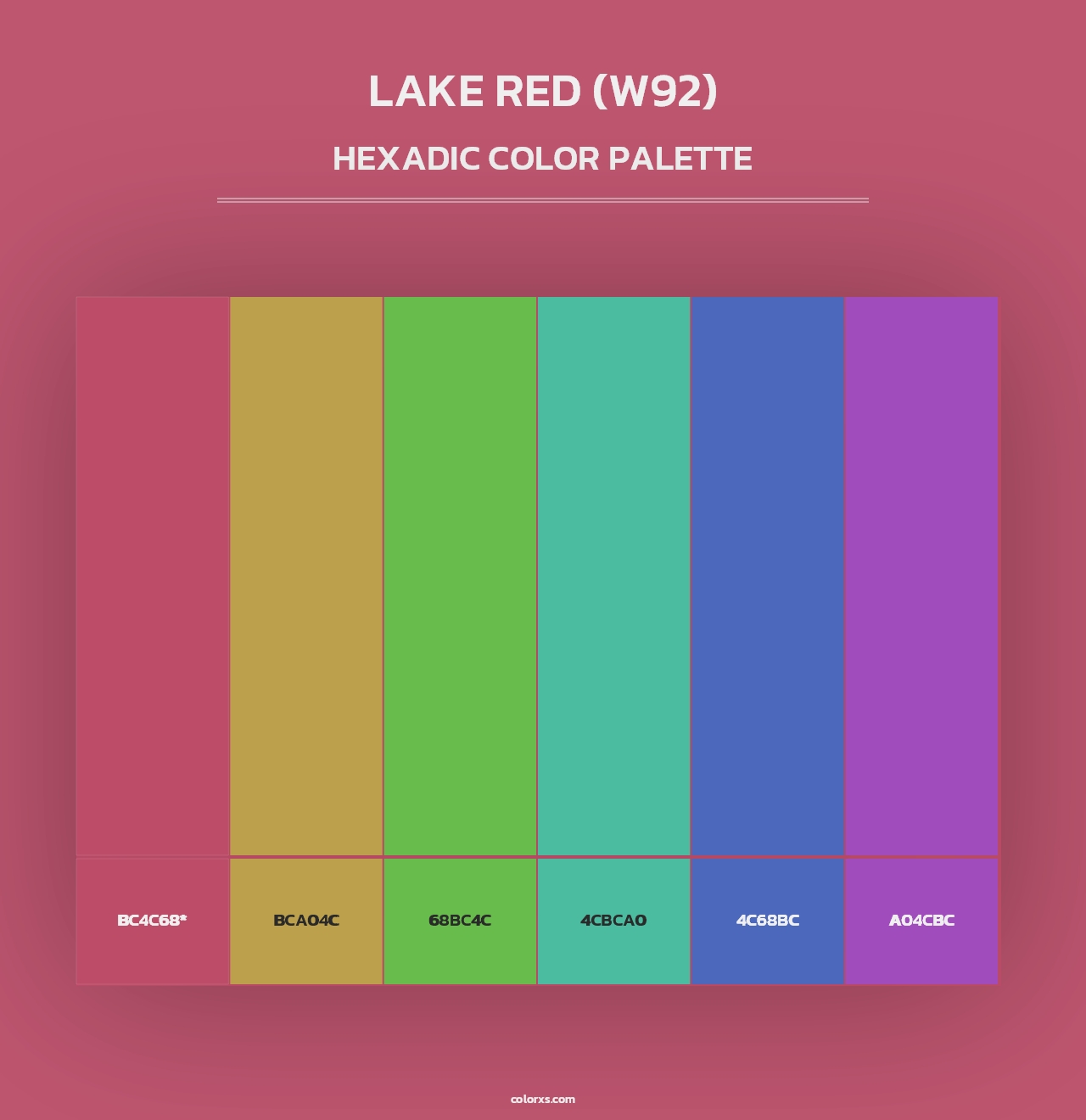 Lake Red (W92) - Hexadic Color Palette