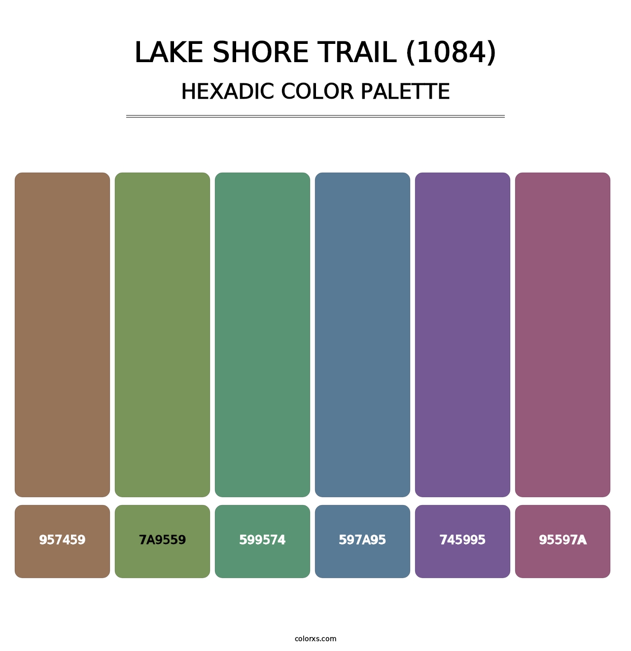 Lake Shore Trail (1084) - Hexadic Color Palette