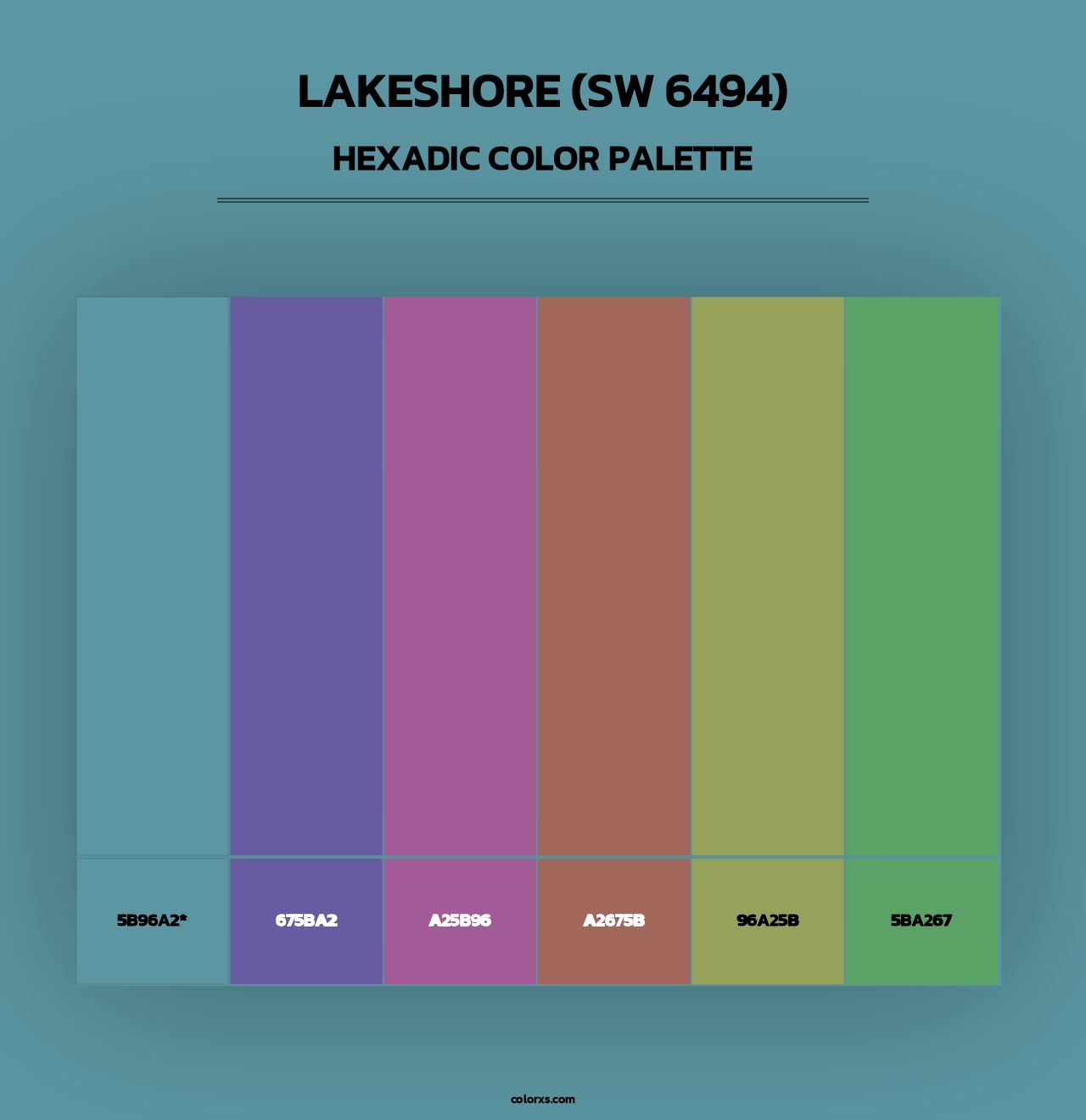 Lakeshore (SW 6494) - Hexadic Color Palette