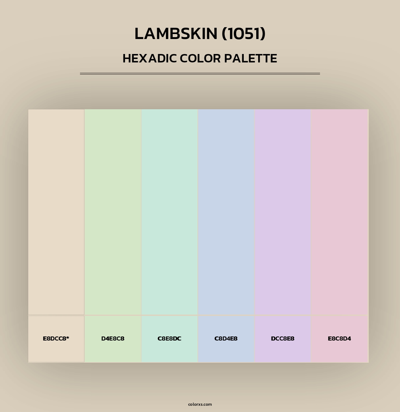 Lambskin (1051) - Hexadic Color Palette