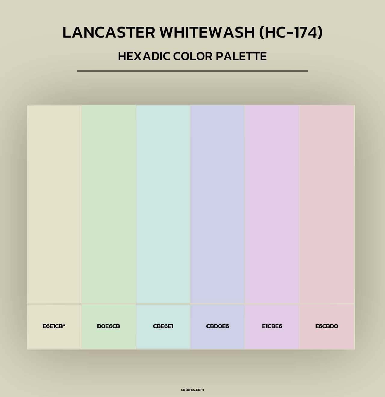 Lancaster Whitewash (HC-174) - Hexadic Color Palette