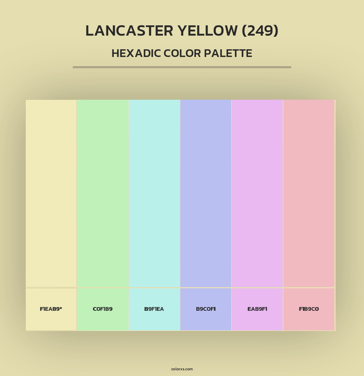 Lancaster Yellow (249) - Hexadic Color Palette