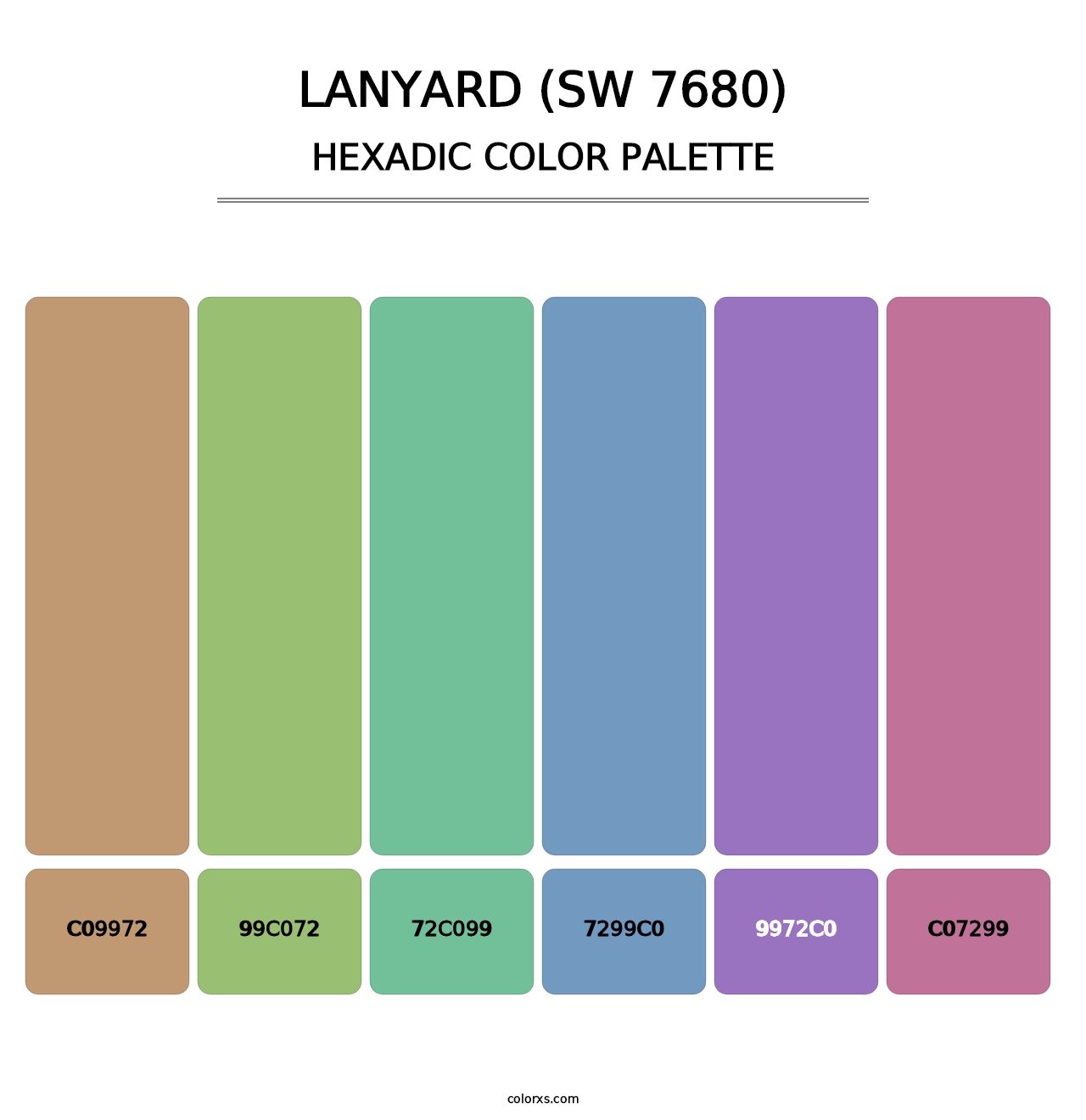 Lanyard (SW 7680) - Hexadic Color Palette