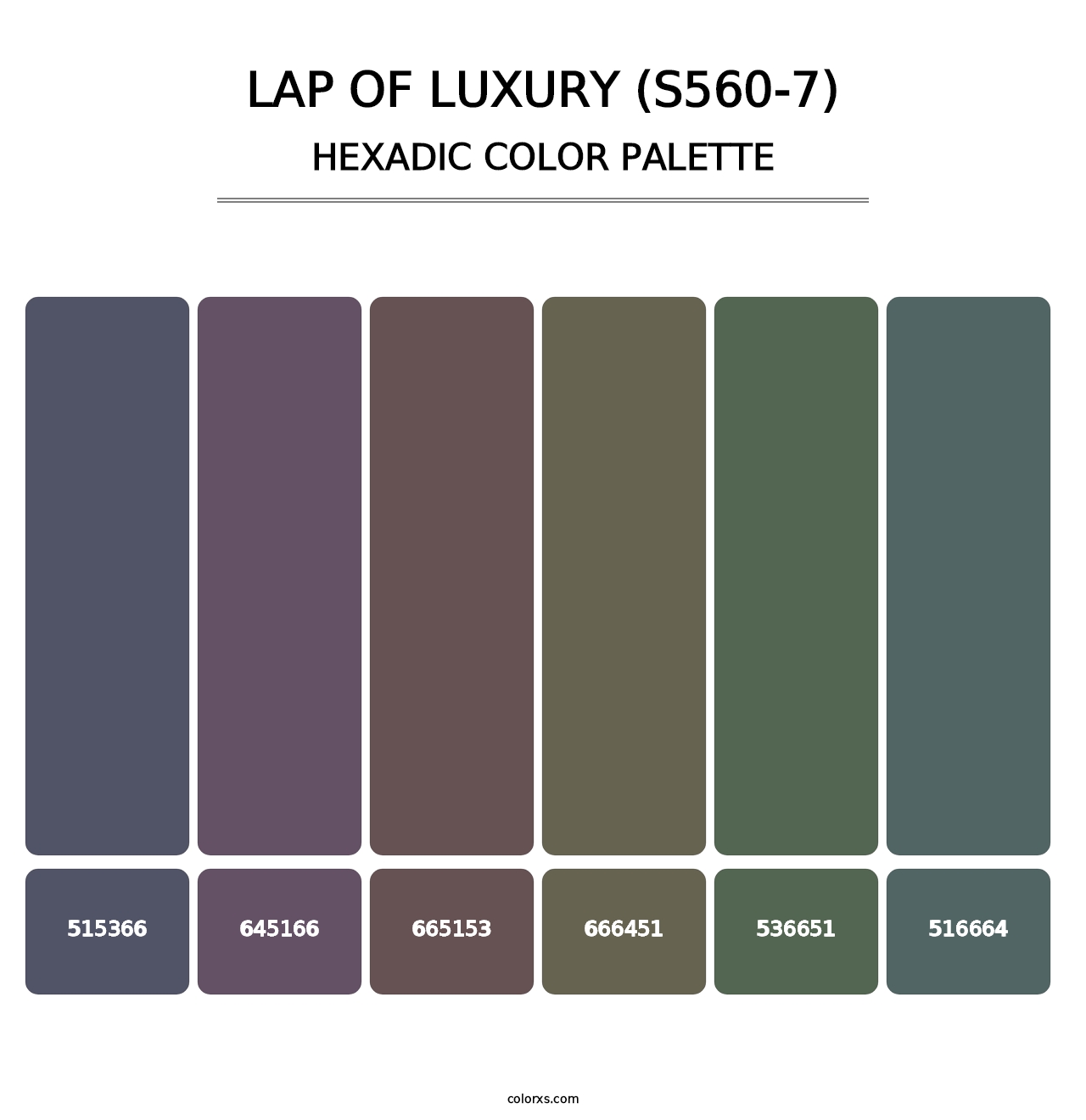 Lap Of Luxury (S560-7) - Hexadic Color Palette