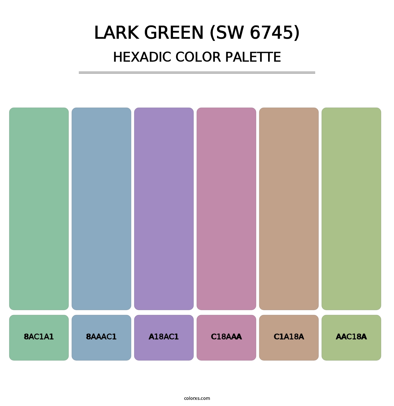 Lark Green (SW 6745) - Hexadic Color Palette