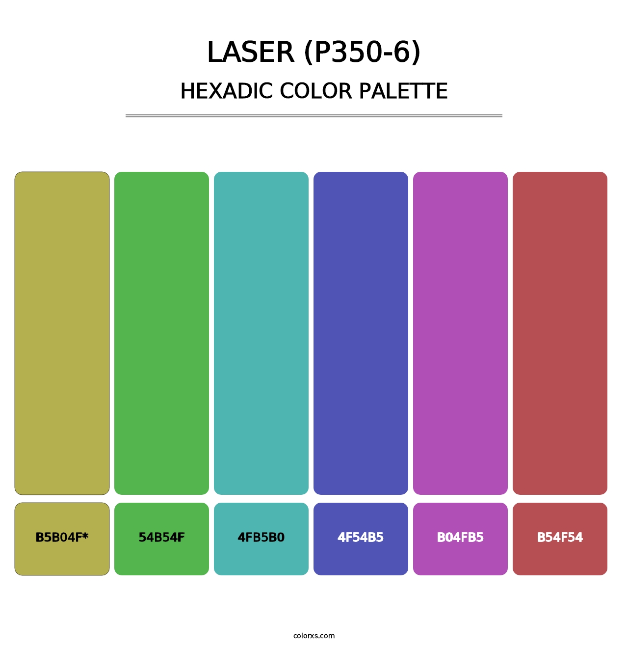 Laser (P350-6) - Hexadic Color Palette