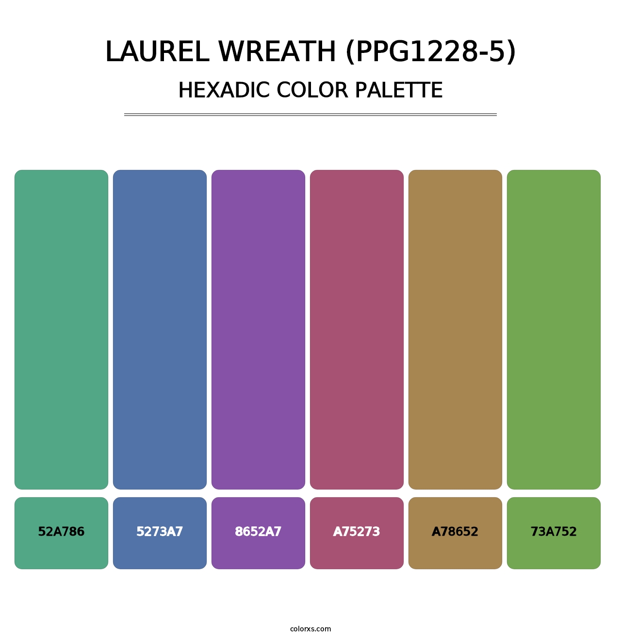Laurel Wreath (PPG1228-5) - Hexadic Color Palette