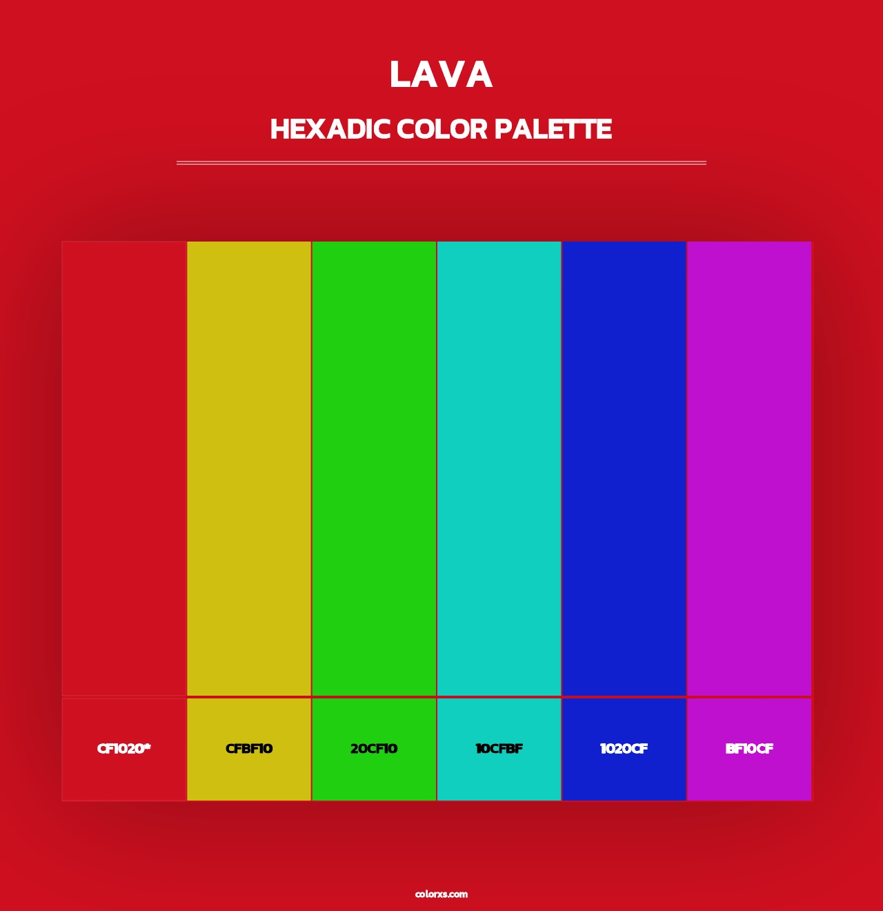 Lava - Hexadic Color Palette