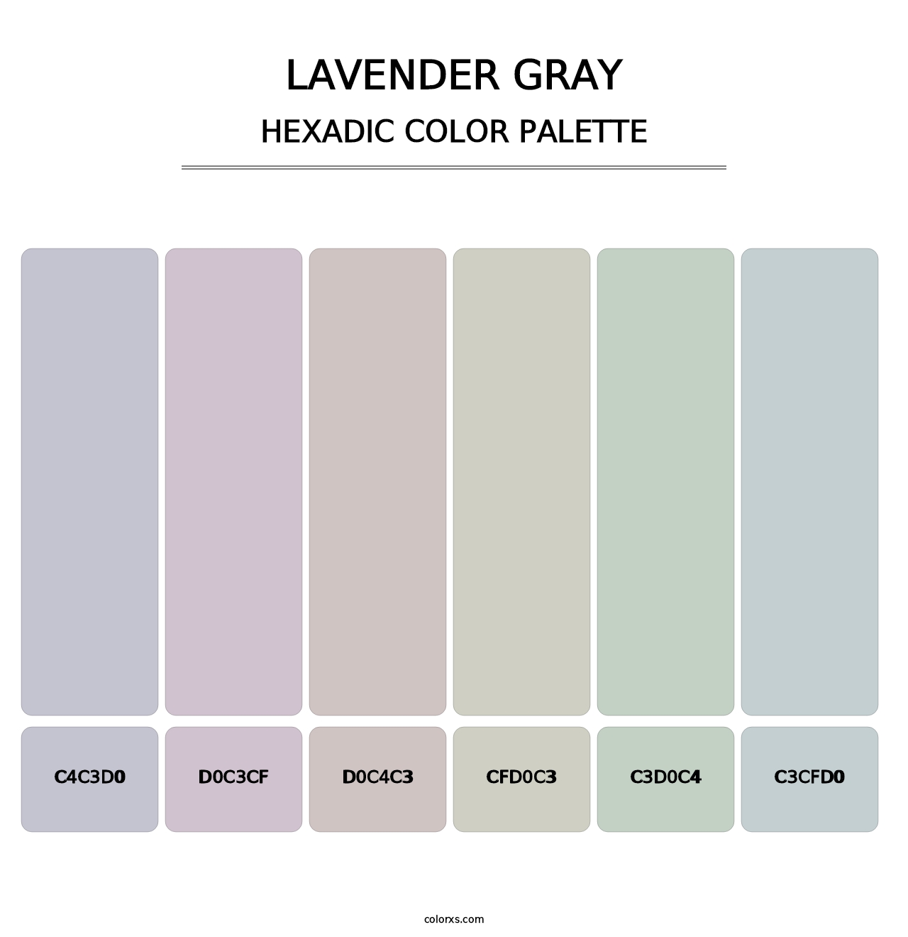Lavender Gray - Hexadic Color Palette