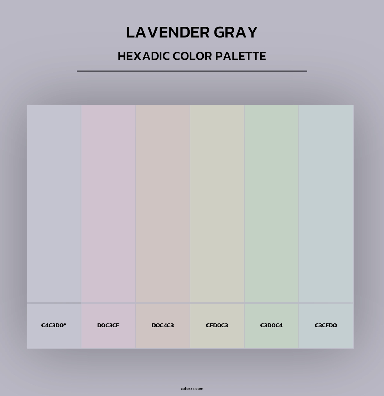 Lavender Gray - Hexadic Color Palette
