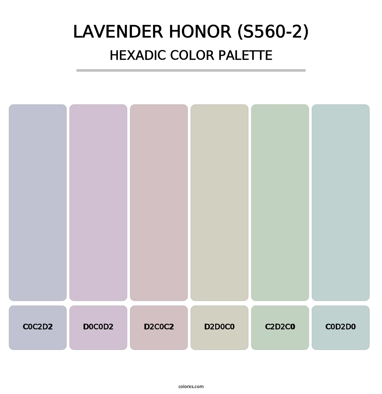 Lavender Honor (S560-2) - Hexadic Color Palette