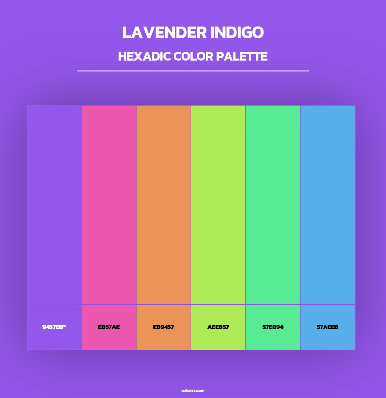 Lavender Indigo - Hexadic Color Palette