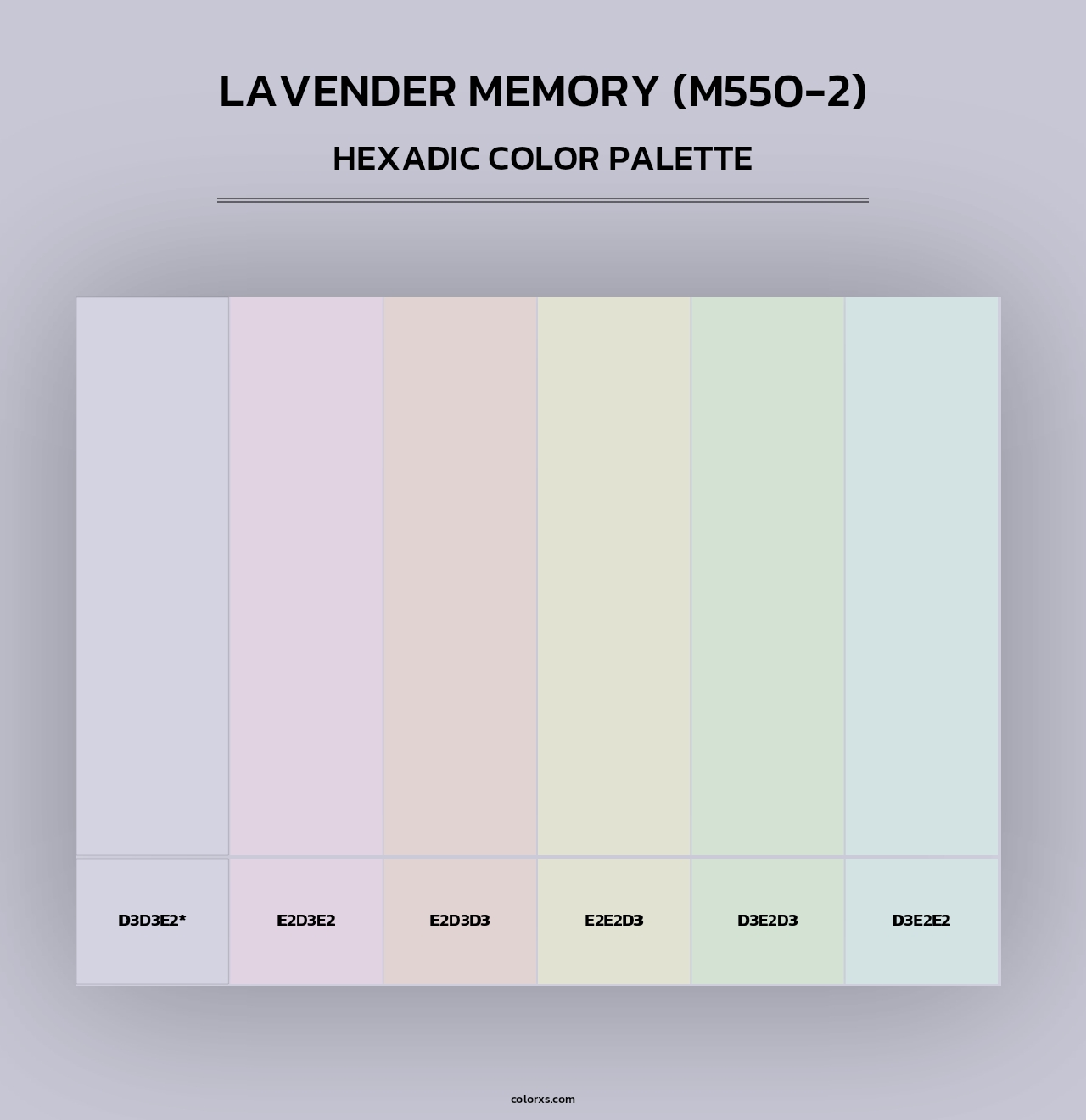 Lavender Memory (M550-2) - Hexadic Color Palette